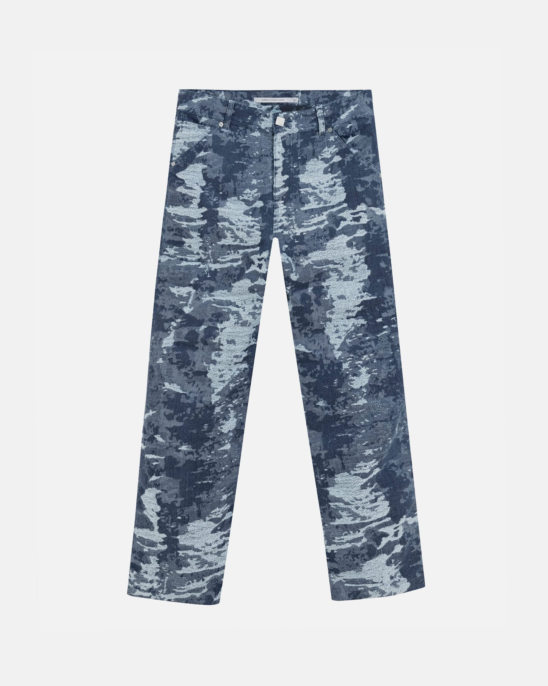 Capsule Basic Jacquard Wide Jeans Cammo Blue - imagen 1