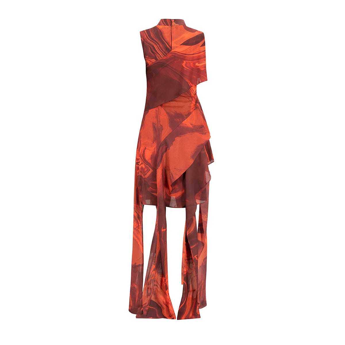 VESTIDO DE VOLANTES ESTAMPADO - imagen 3
