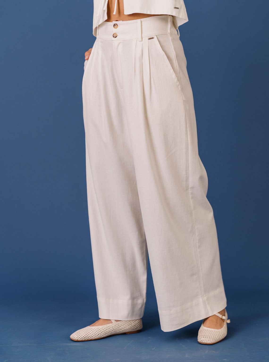 PANTALÓN CANVAS IVORY - imagen 4