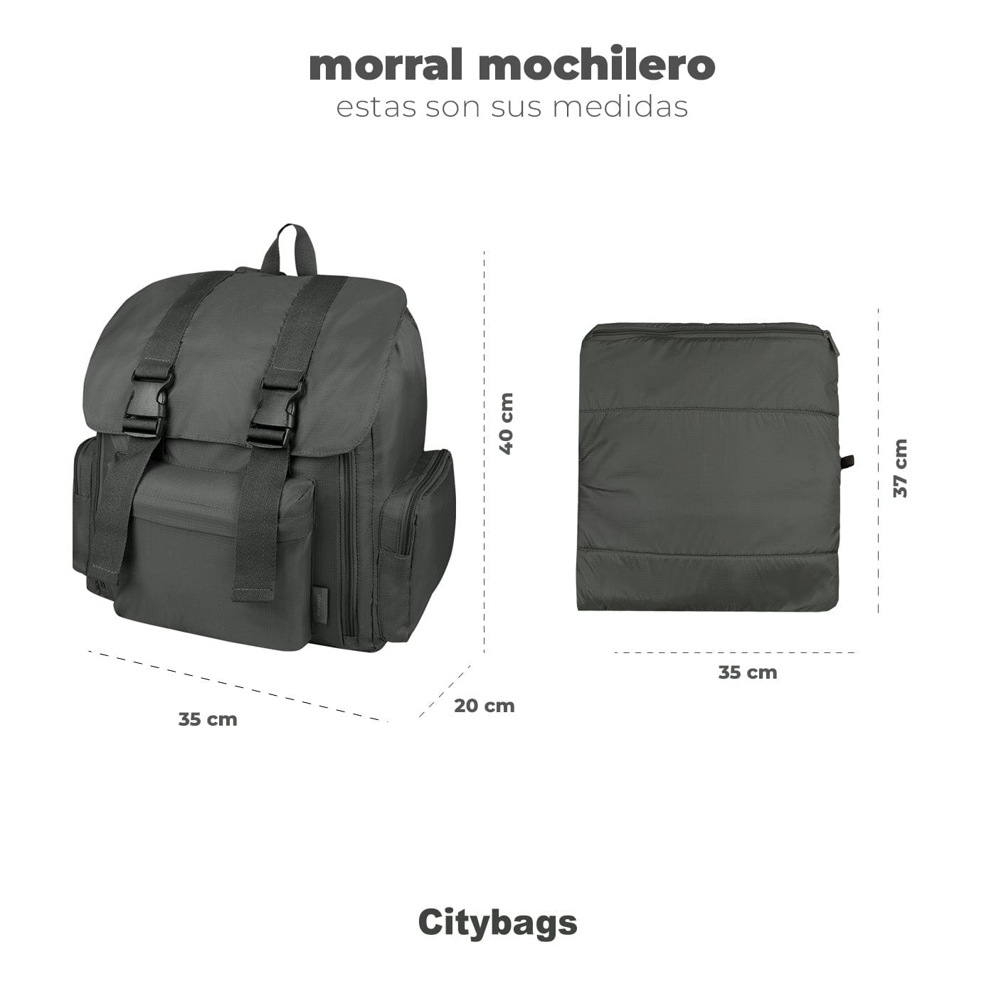 Morral Mochilero Pequeno ULTRA Estampado Glam Citybags Multicolora - imagen 10