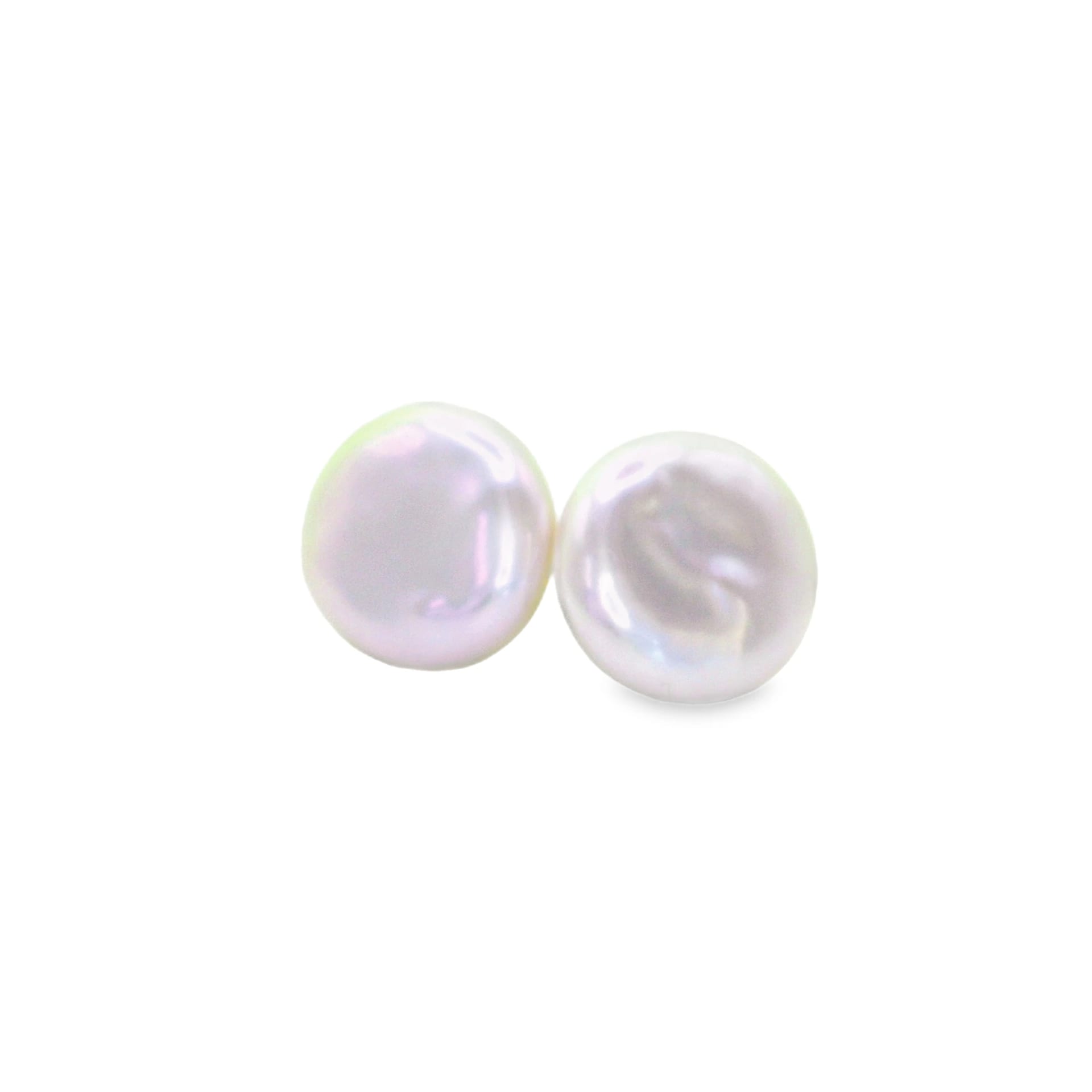 Flat Pearl Studs - imagen 1
