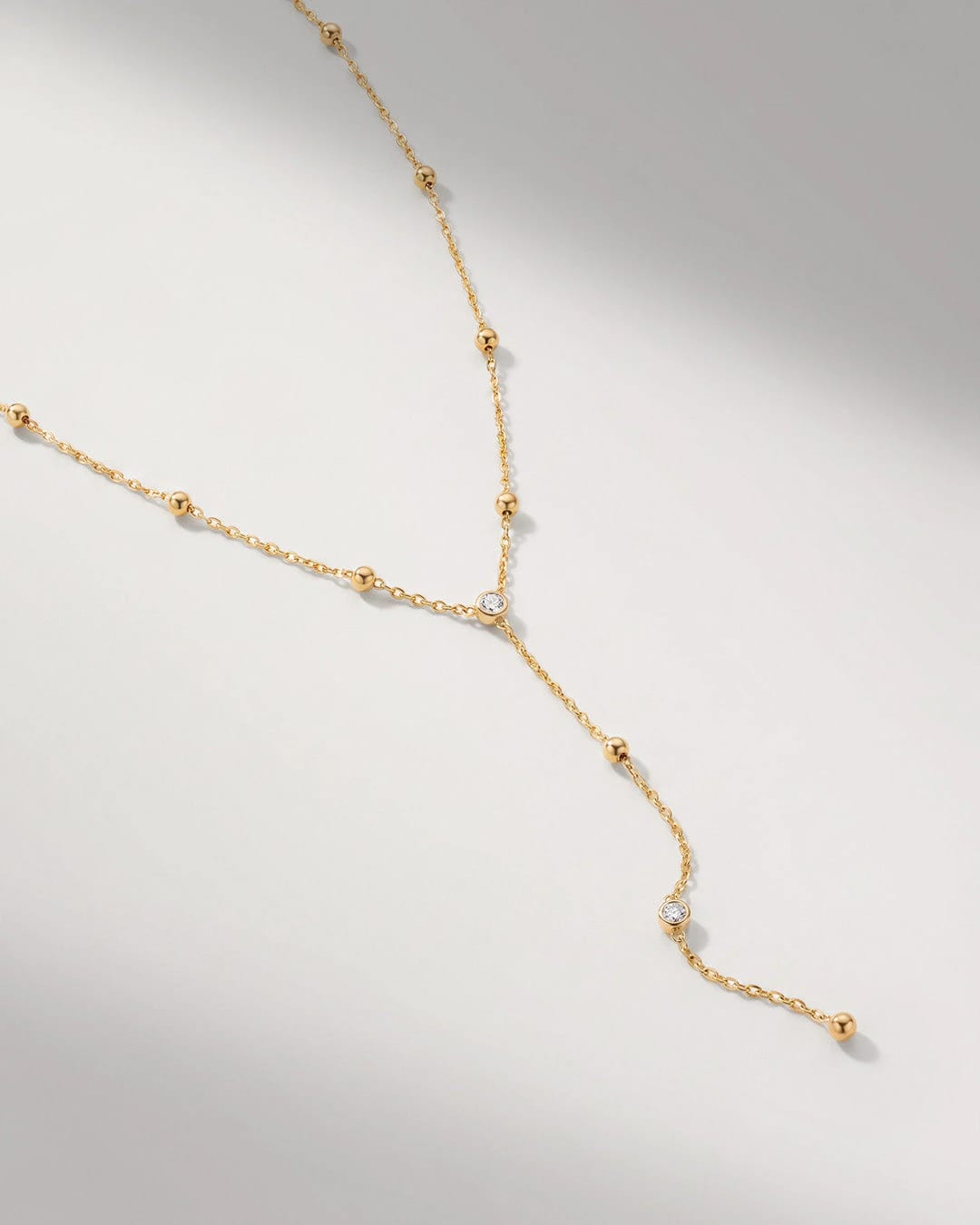 Collar Largo Esferas Oro - imagen 1