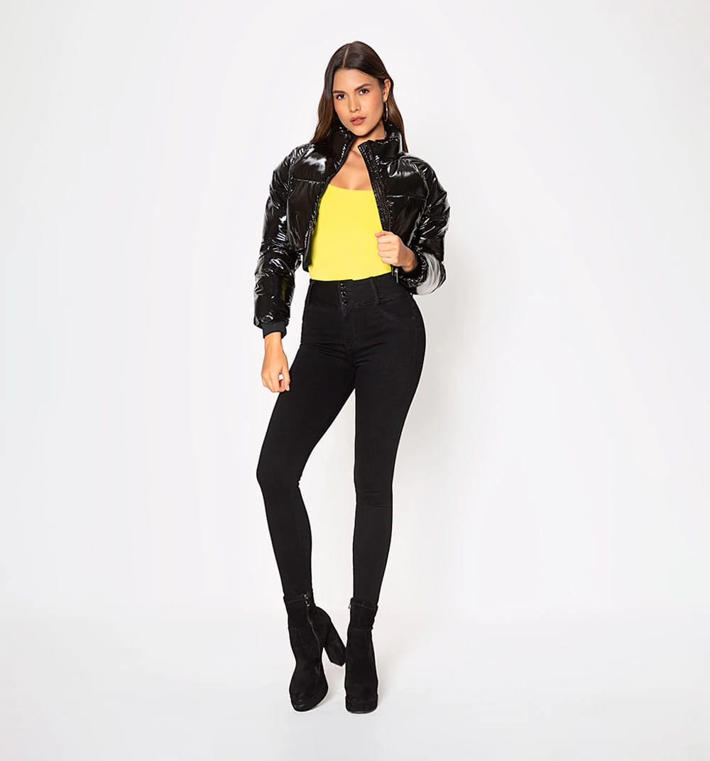Chaqueta crop acolchada - imagen 2