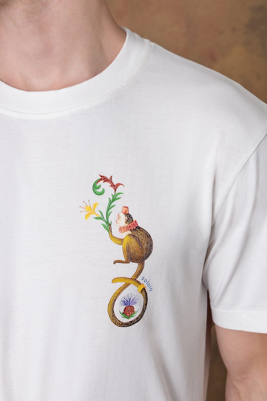 Men's cotton t-shirt satyr white - imagen 5