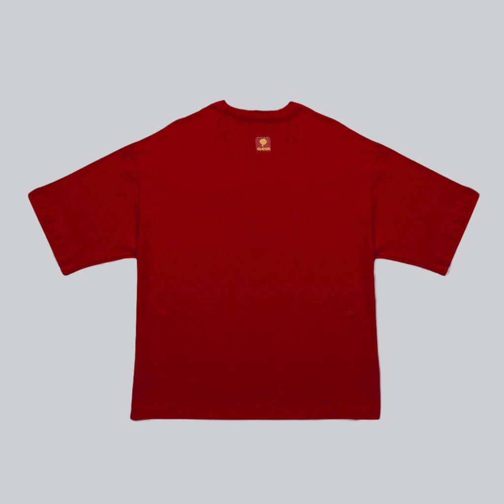 Camiseta BLOCK morado sobre rojo - imagen 2