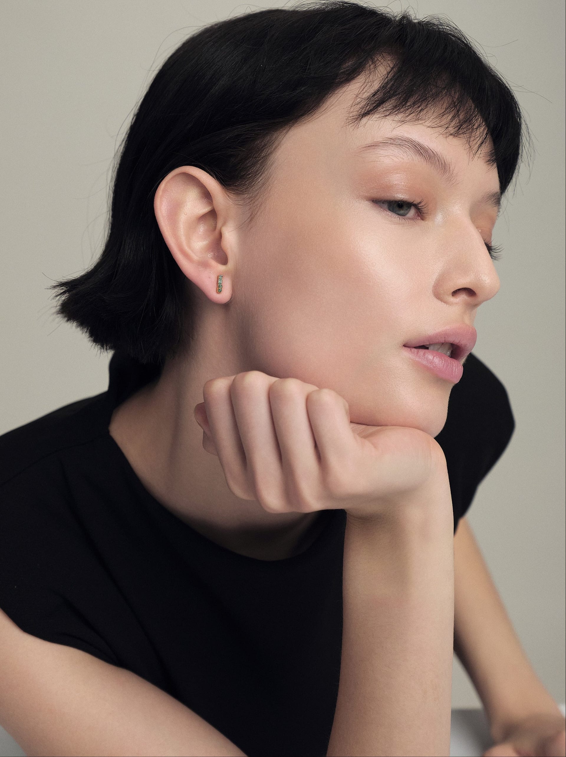 Aretes 4 Stone Studs Small Mini - imagen 3