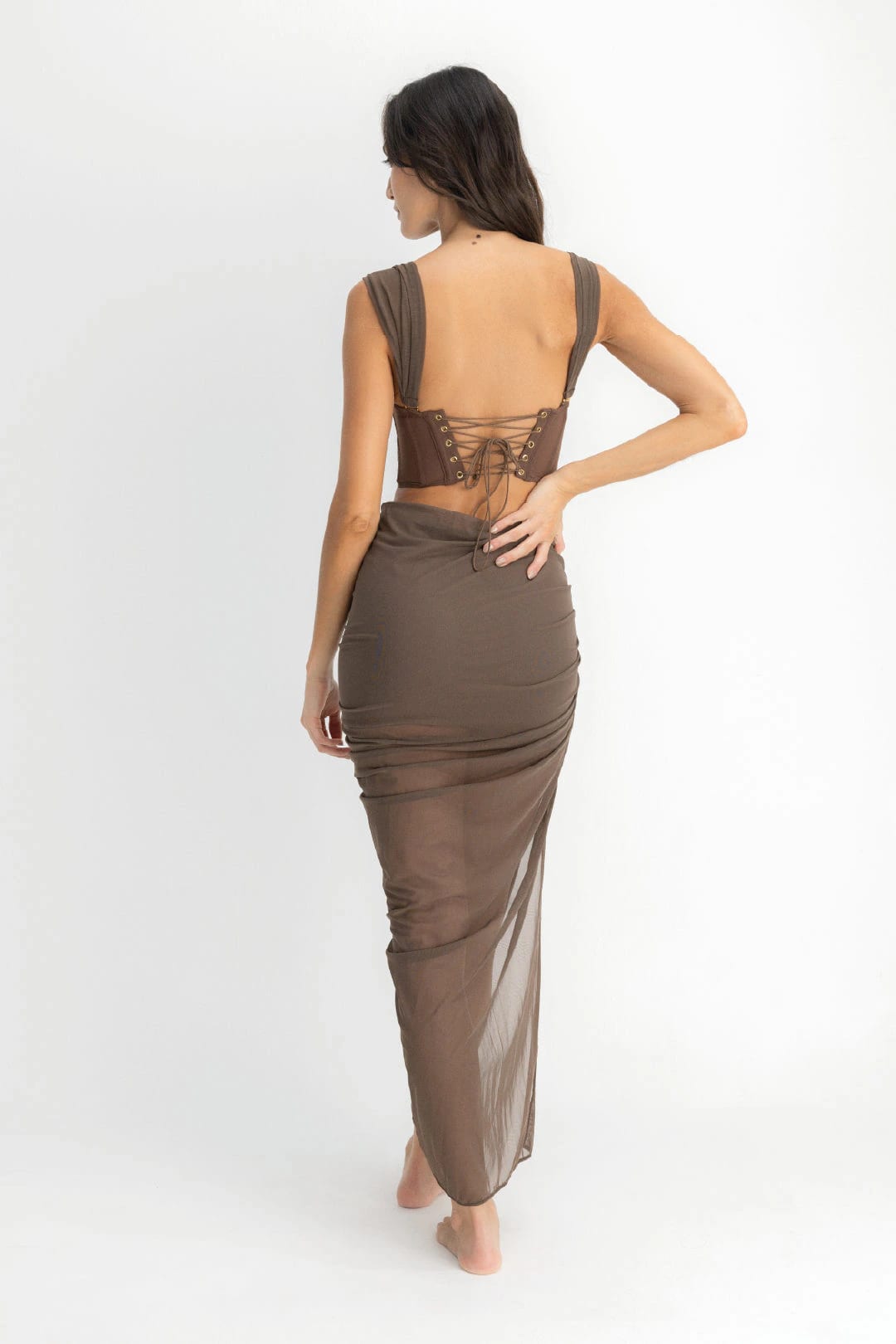 SET CORSE, FALDA & PANTY AISA ESPRESSO - imagen 2