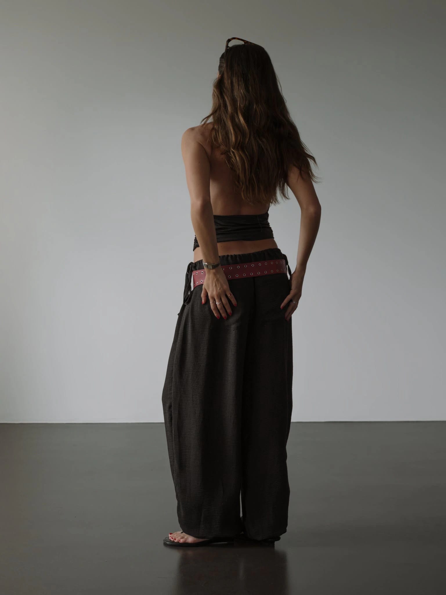 BOHO HALTER BLOUSE - BLACK - imagen 4