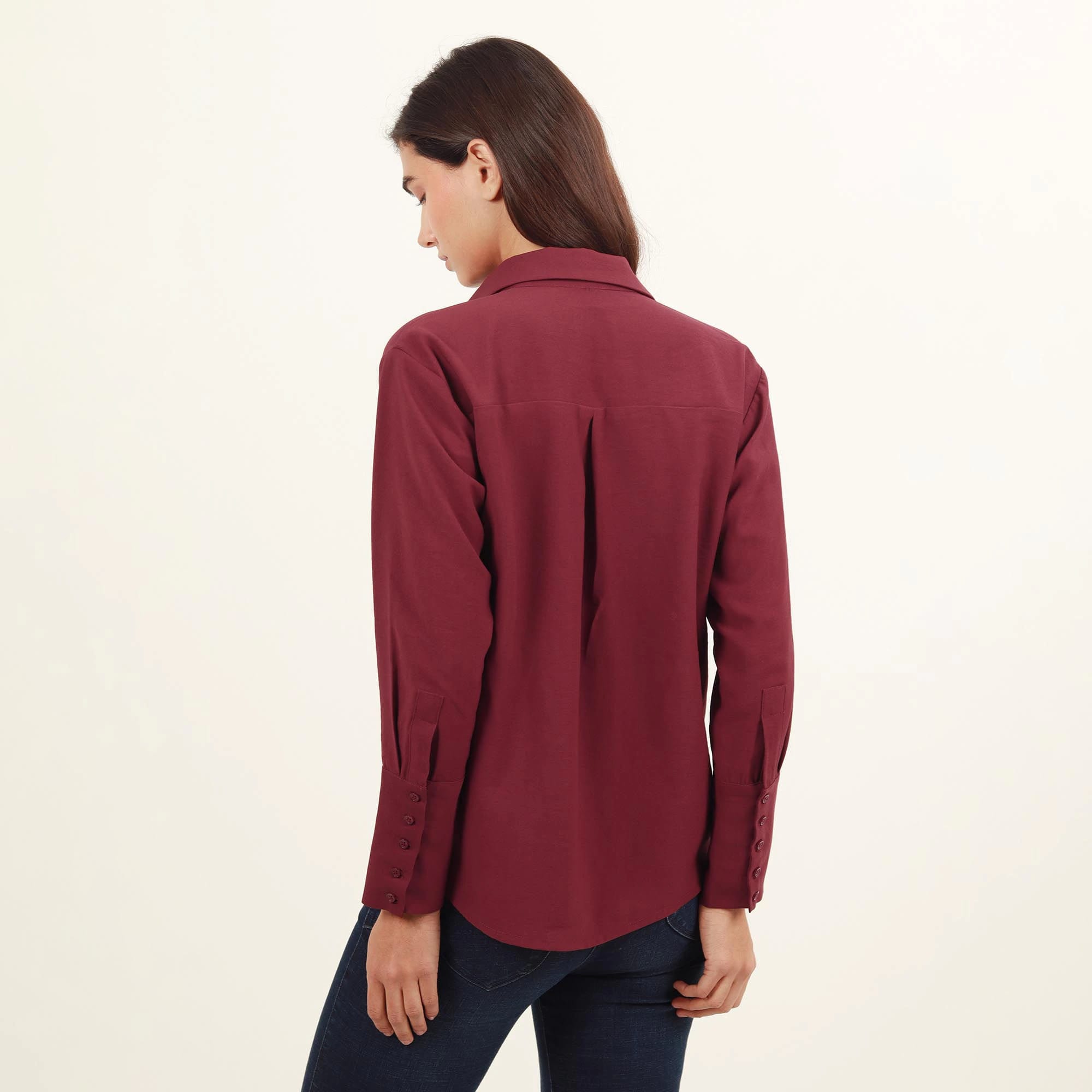 Camisa Cuello V Manga Larga - imagen 2