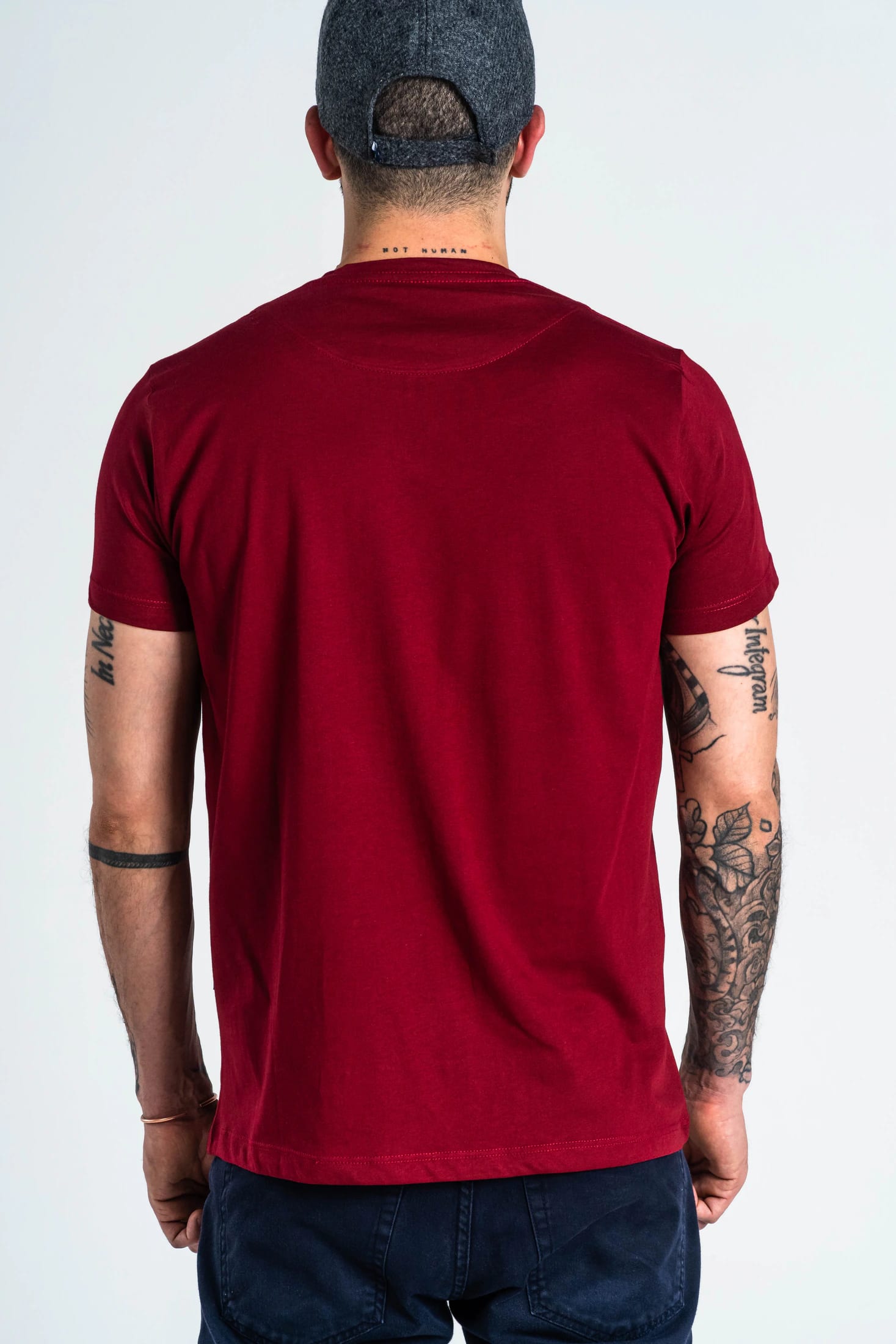 Camiseta Básica Algodón Rojo Cereza - imagen 4
