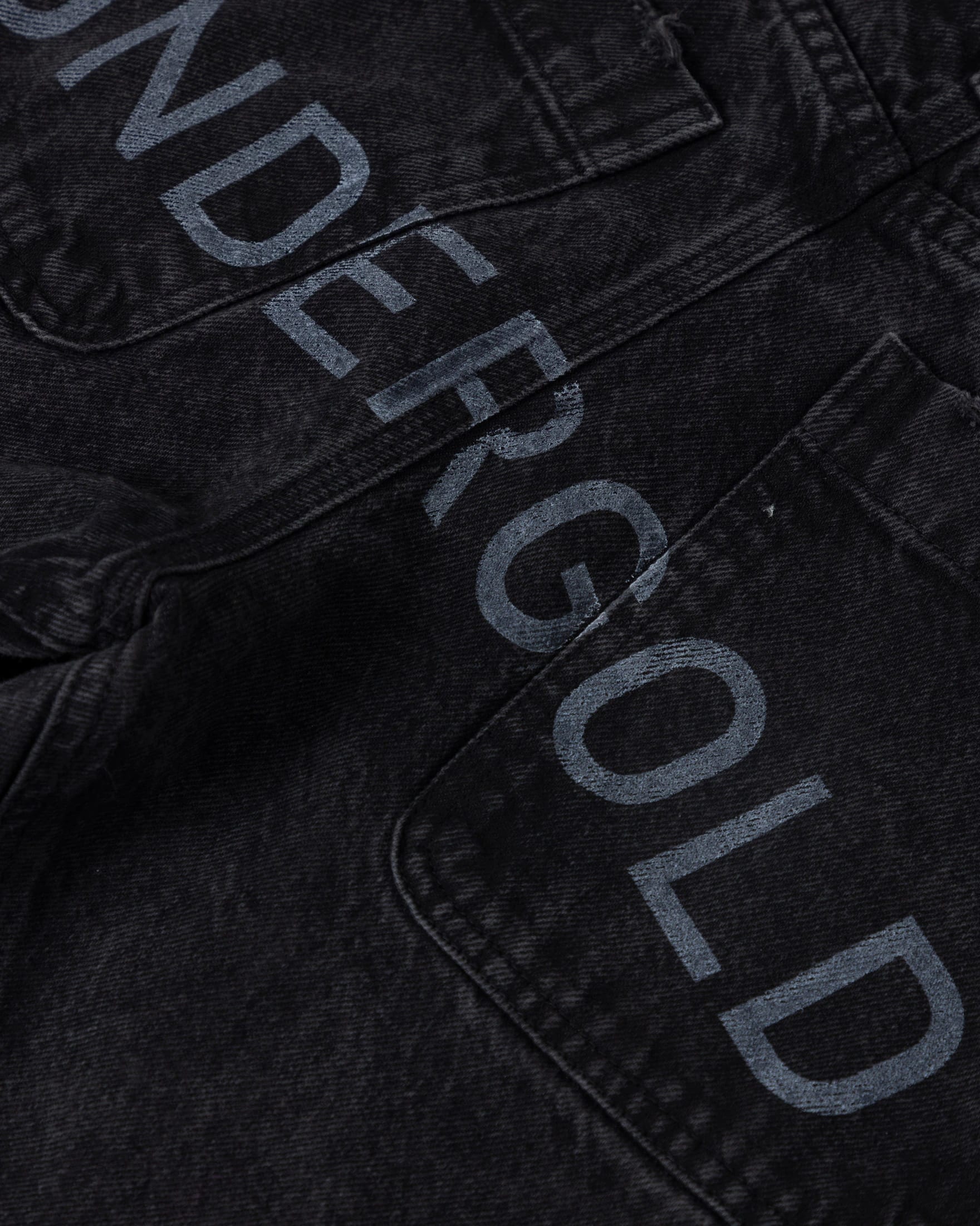 W Basics UNDERGOLD Panelled Wide Jeans Black - imagen 4