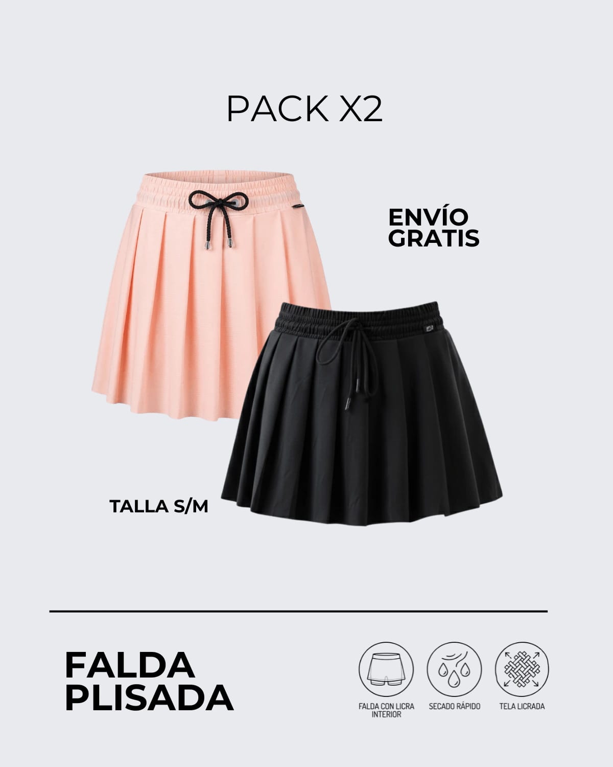 Pack X2 Falda Plisada┃KAYBU REF.02315 - imagen 5