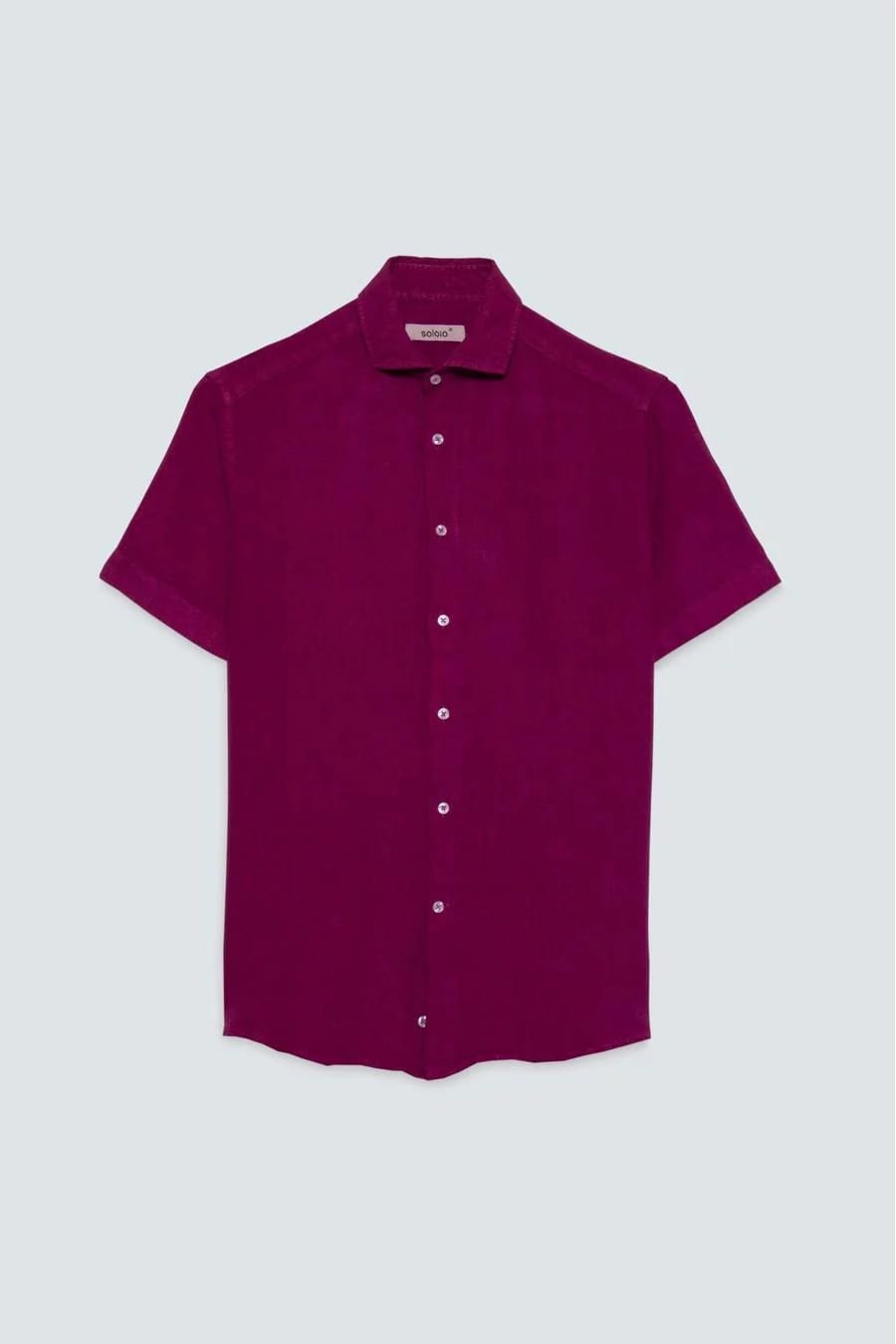 men’s linen shirt fuxia mc basic - imagen 2