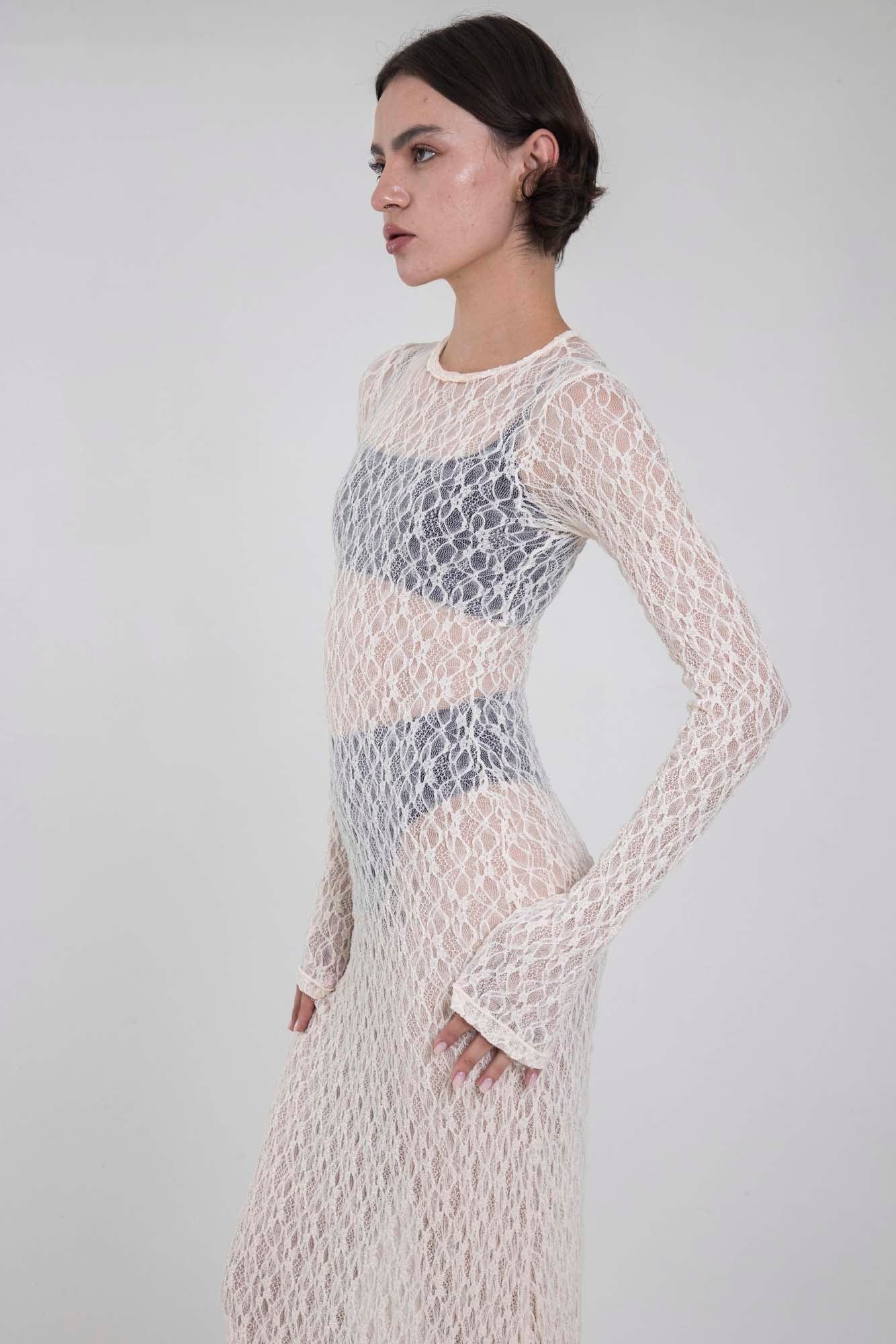 SERENA MARFIL LACE DRESS - imagen 4