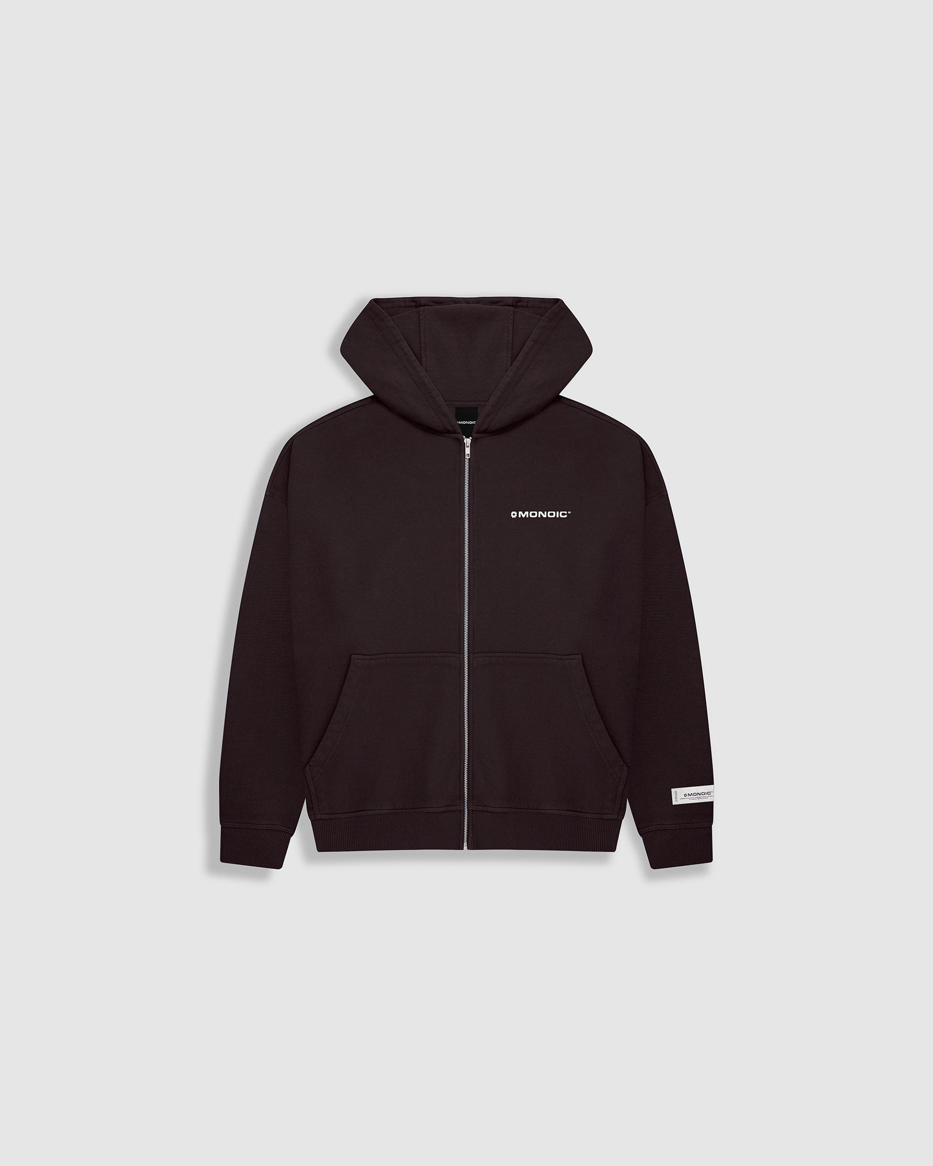 Zip Hoodie Oversized Básico V4 - Café Chocolate - imagen 1