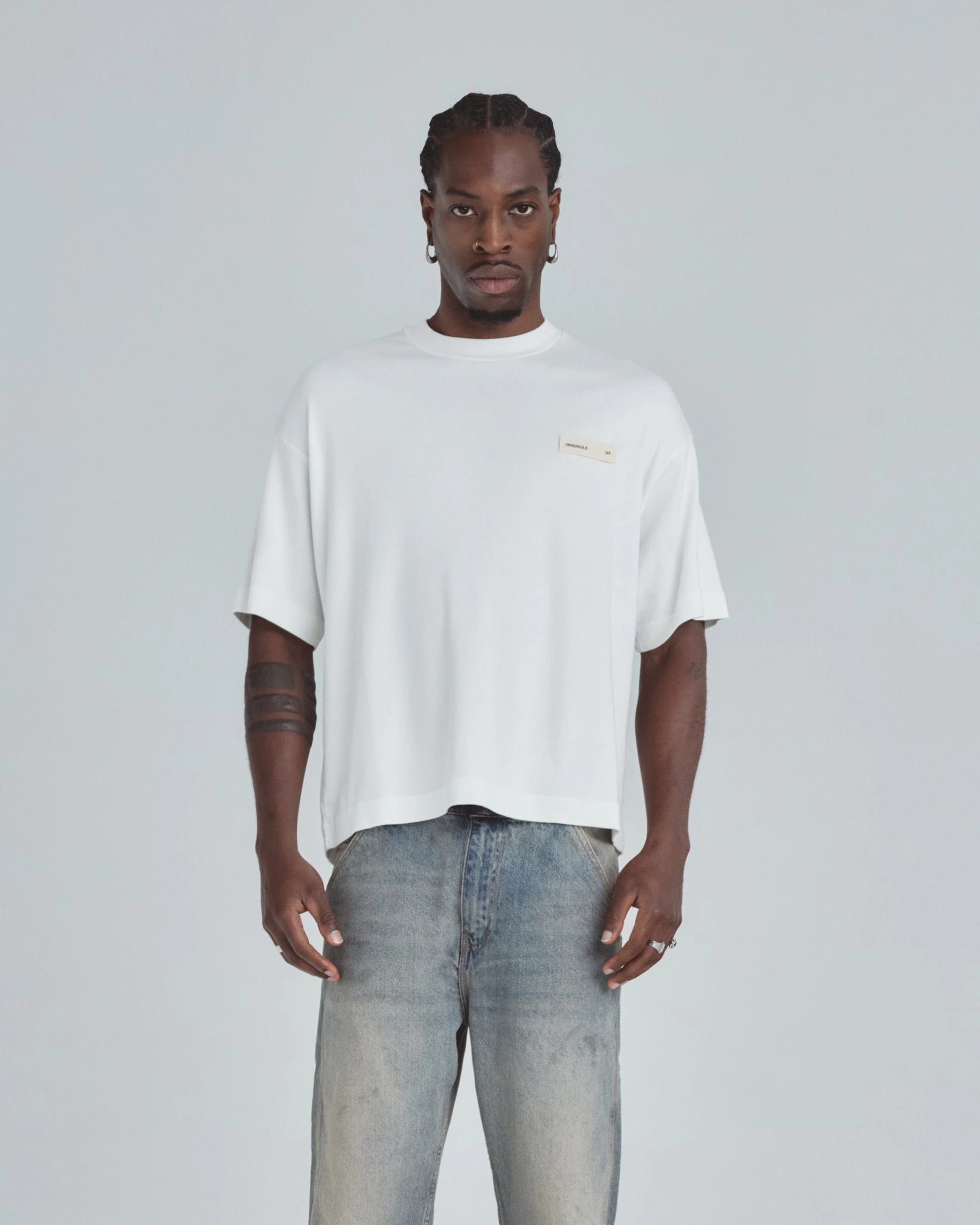 Line Basic Label Boxy Fit Tshirt White - imagen 2