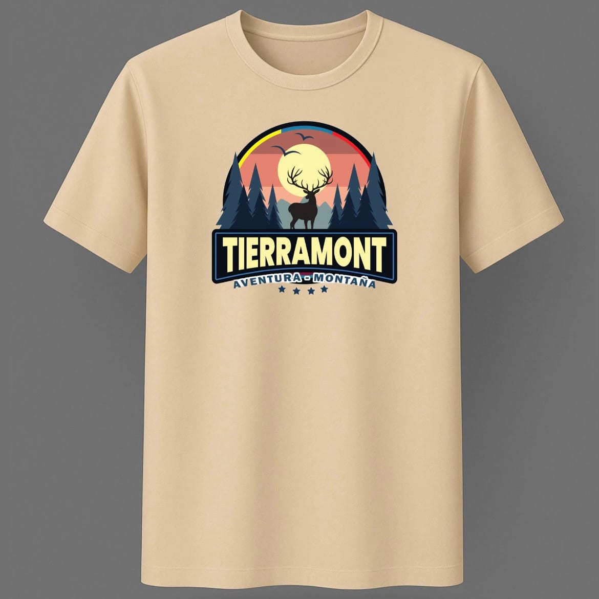 Camiseta Beige Unisex Logo - imagen 1