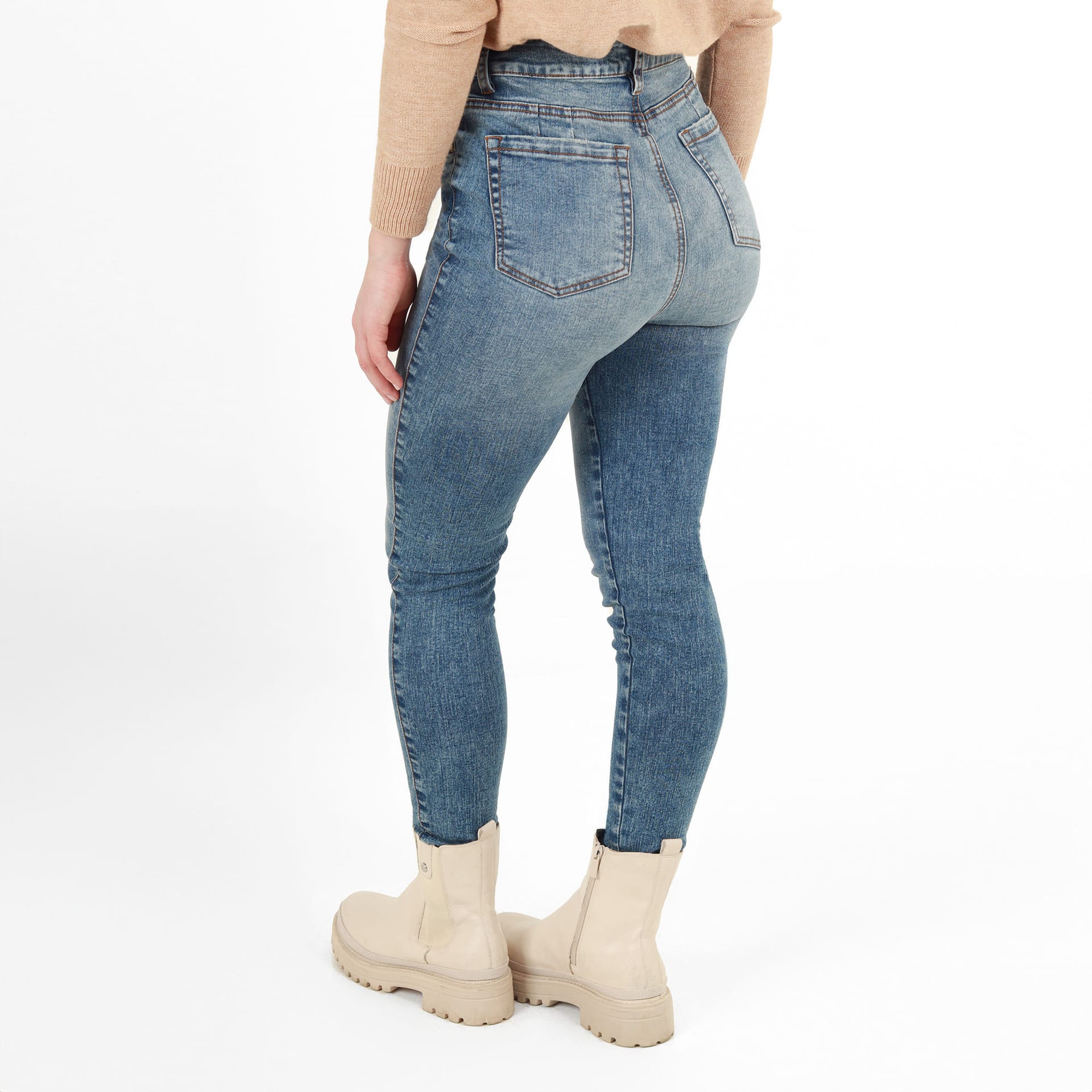 Jean Tiro Medio Bota Skinny - imagen 5
