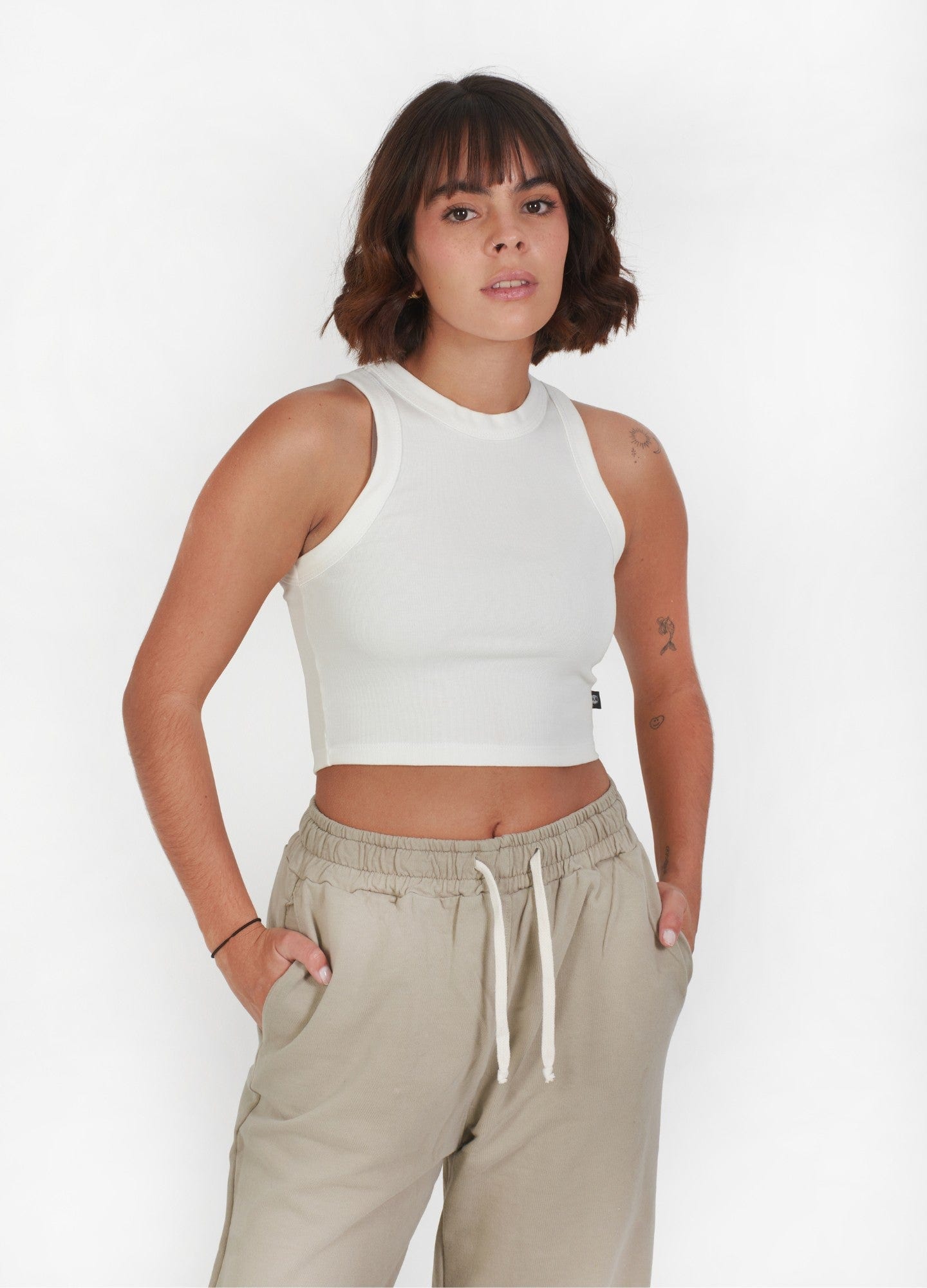 Basic Ciampino Tank Top – Marfil - imagen 1