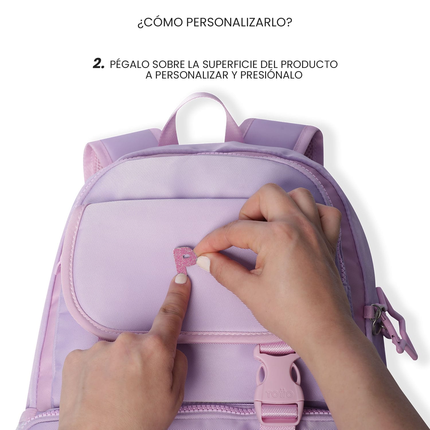 Parche Autoadhesivo Glitter color Rosado - imagen 3