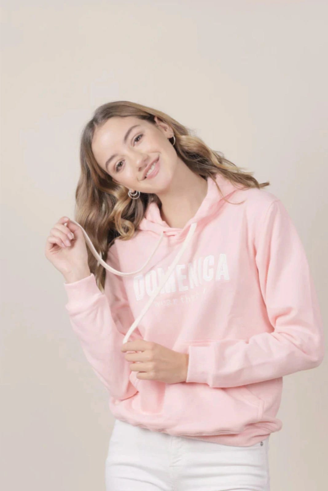 HOODIE DOMENICA ROSADO - UNISEX - imagen 3
