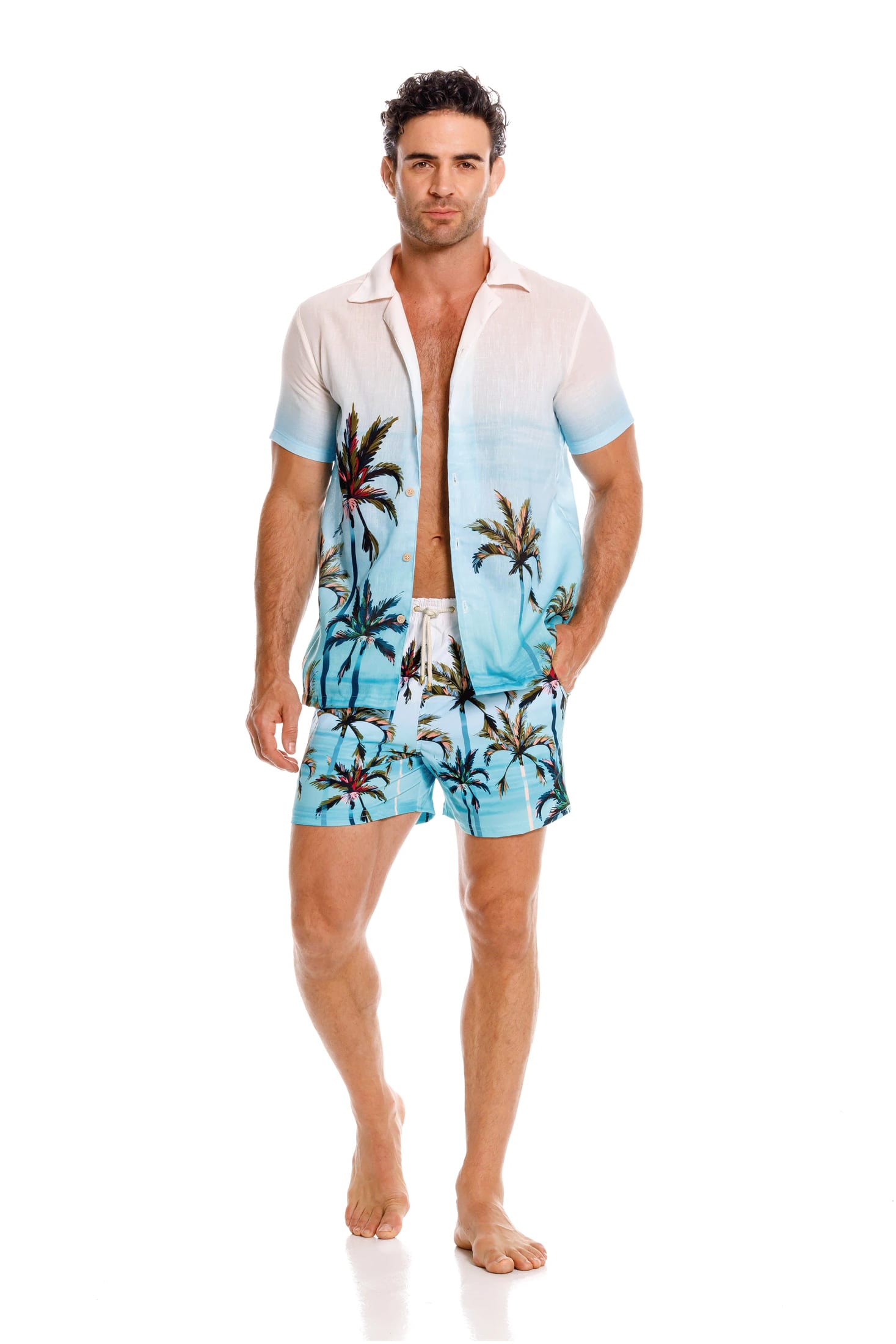 Camisa Hombre Atardecer Azul - imagen 2