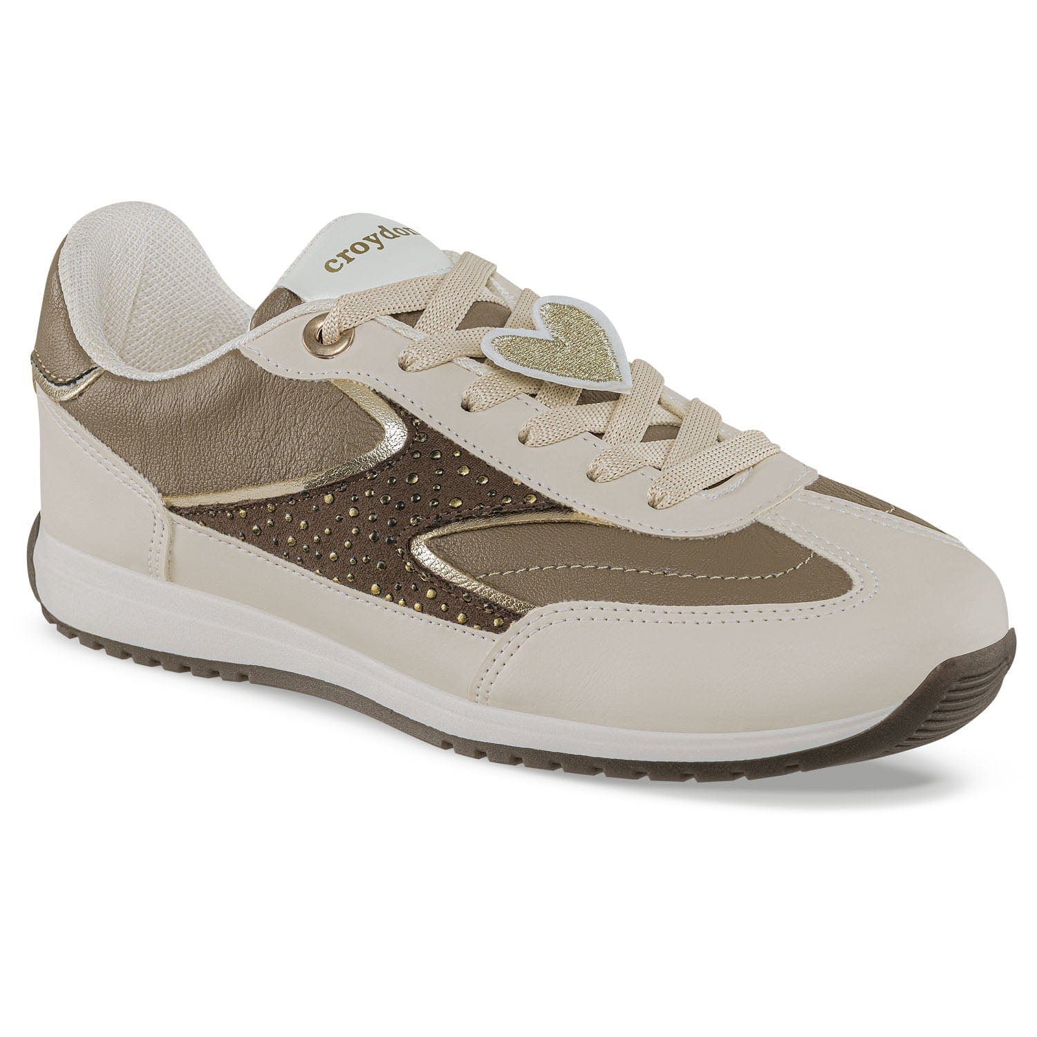 Tenis Urbanos Zuleika Beige-Oro Croydon Para Mujer - imagen 1