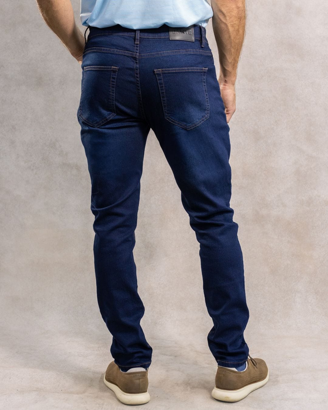 Jean Elastico Azul Oscuro Clasico Vintage - imagen 5