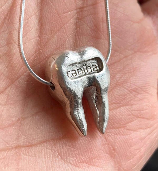 ✴︎ Dije Molar + Cadena 🩸 Cc: caníbal ft. Exuvia ✴︎ En Plata ✴︎ - imagen 4