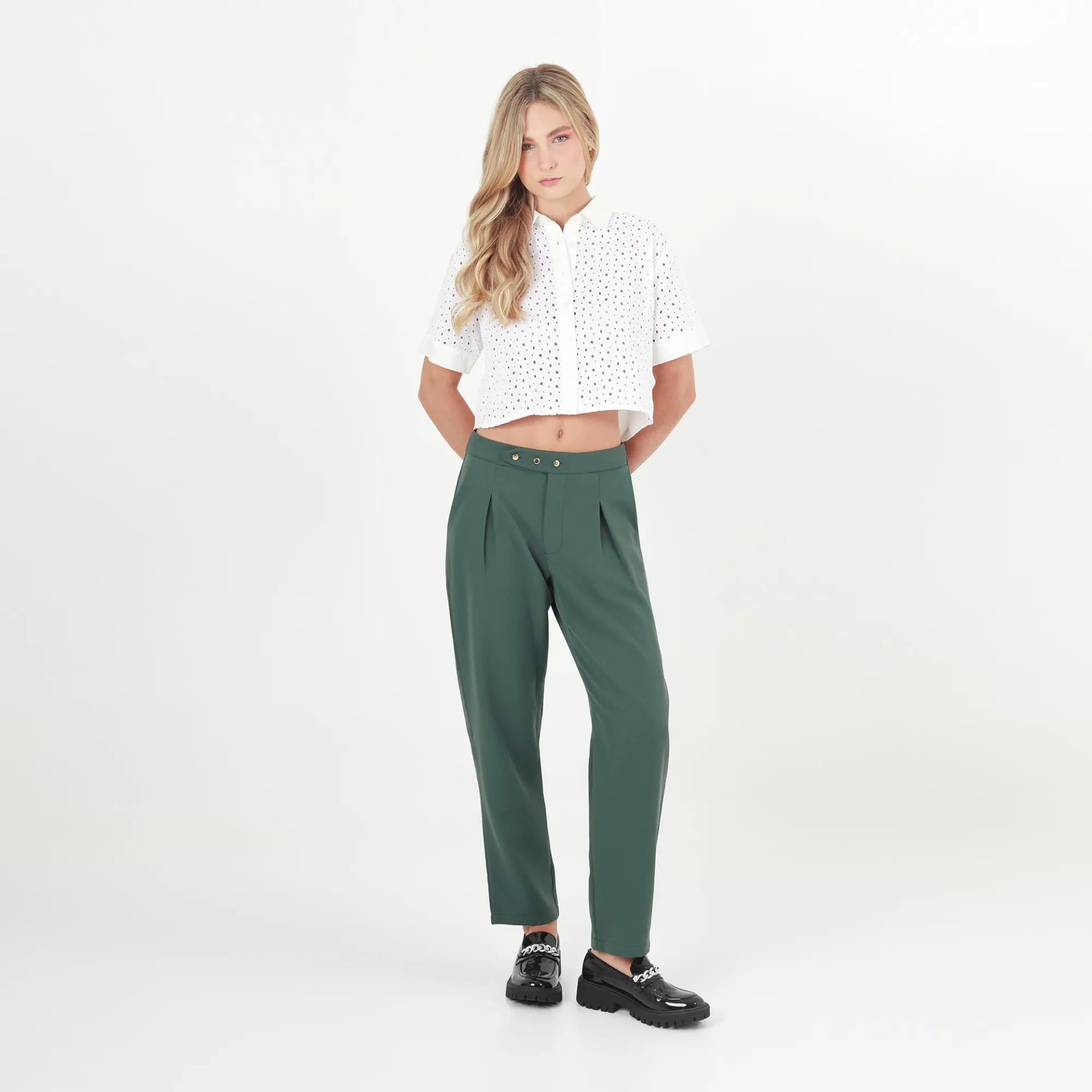 Pantalon Tiro Alto Bota Recta - imagen 1