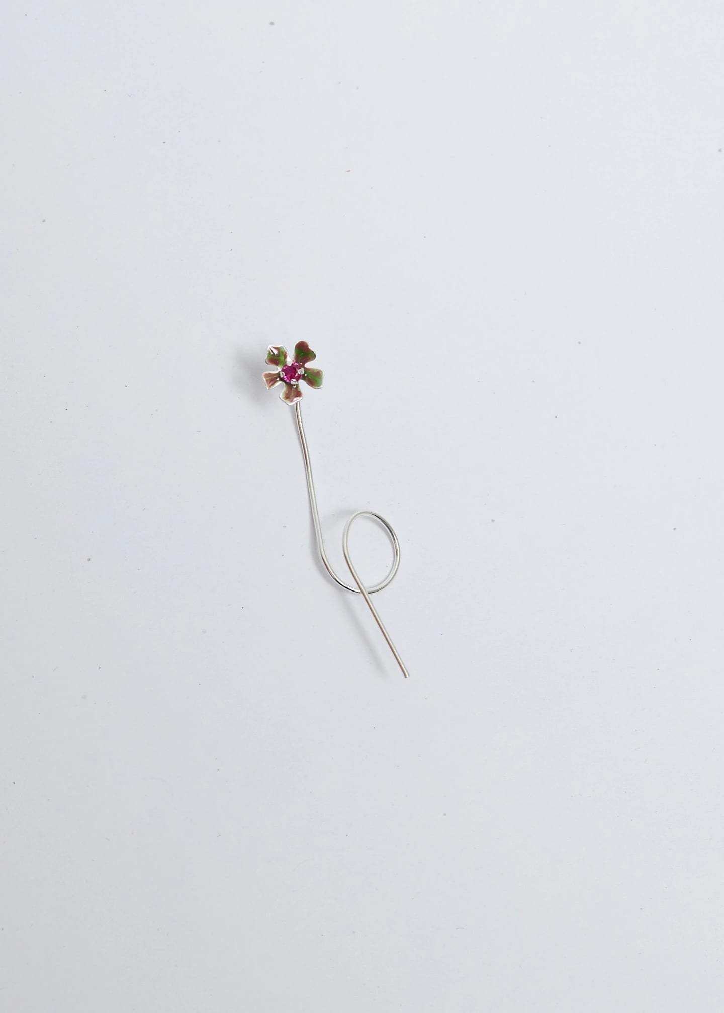 Aretes Bromelia micro Plata - imagen 3