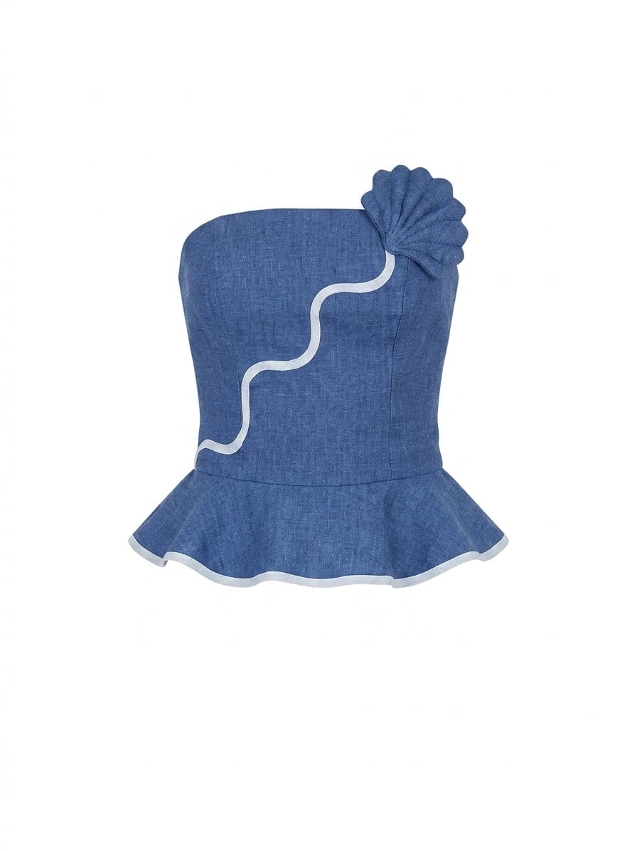 VAIANA TOP DEEP SEA BLUE - imagen 1