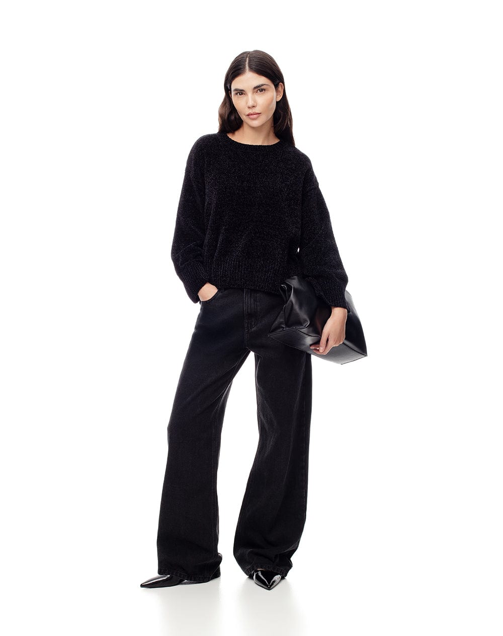 Suéter oversize negro mujer - imagen 5