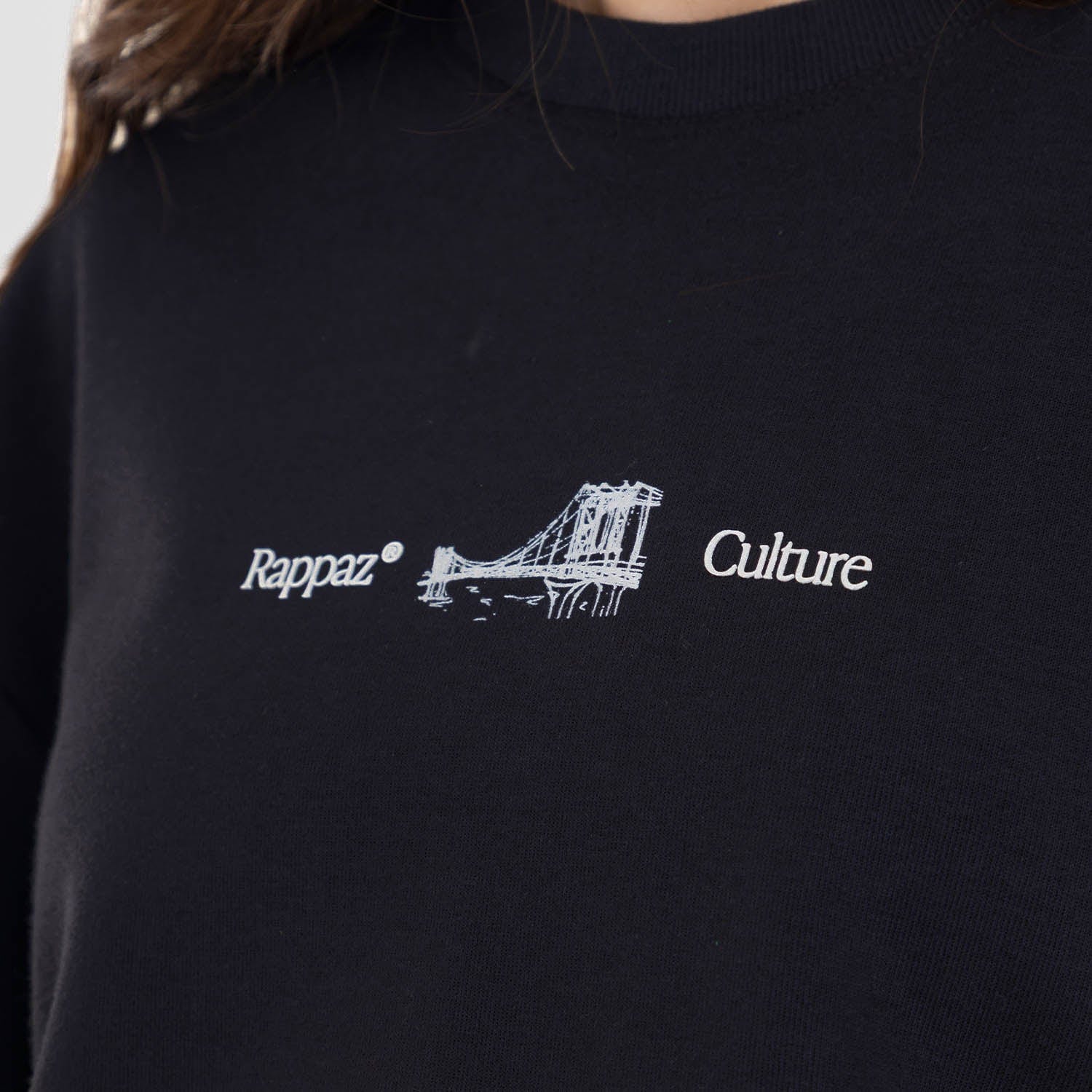 Boxy Fit Tee Brooklyn Bridge Negro - imagen 3