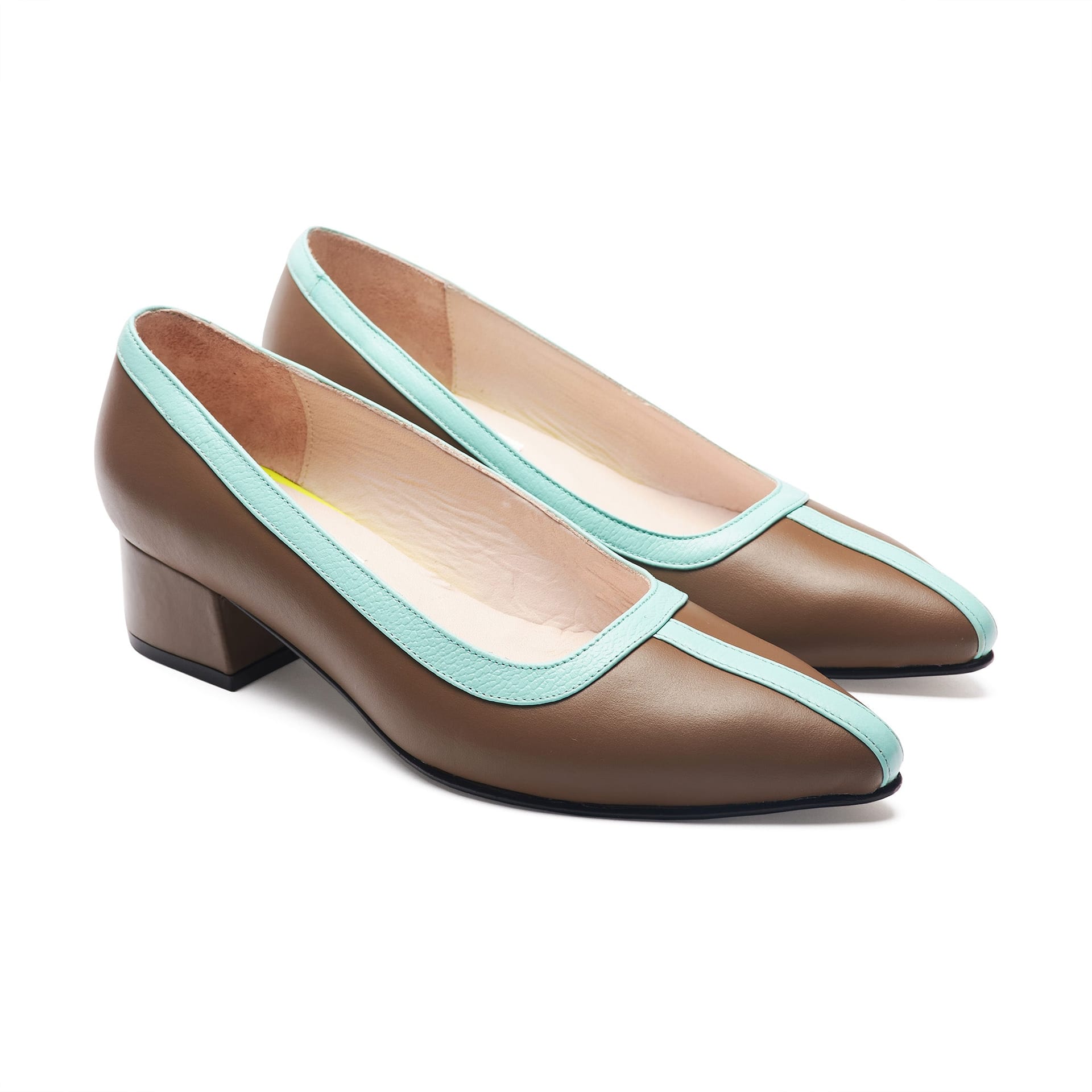 Midi Heels - Taupe x Sky Blue - imagen 4