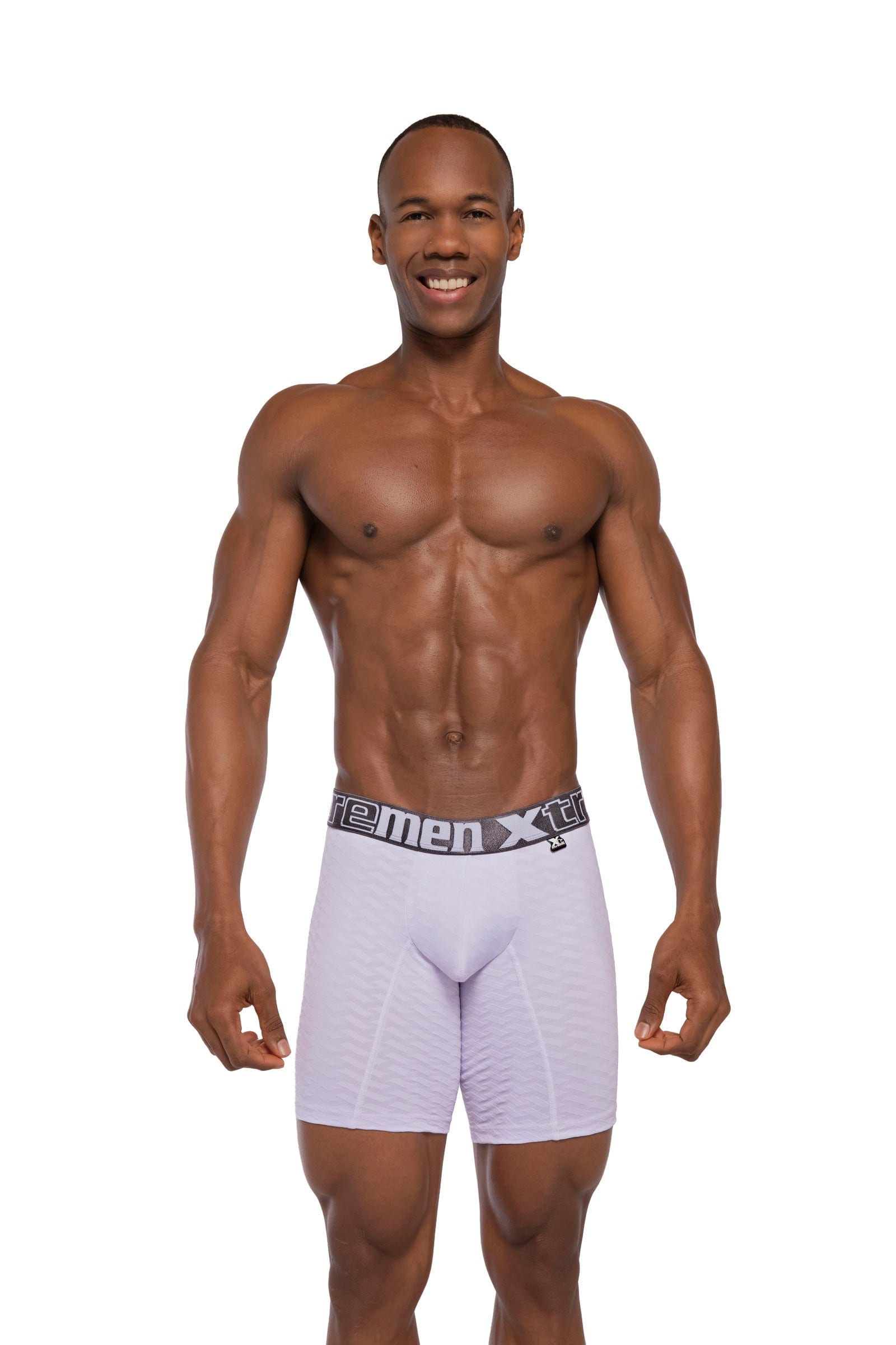 BOXER CLASICO LARGO MICROFIBRA JACQUARD RAYO  BLANCO - imagen 1