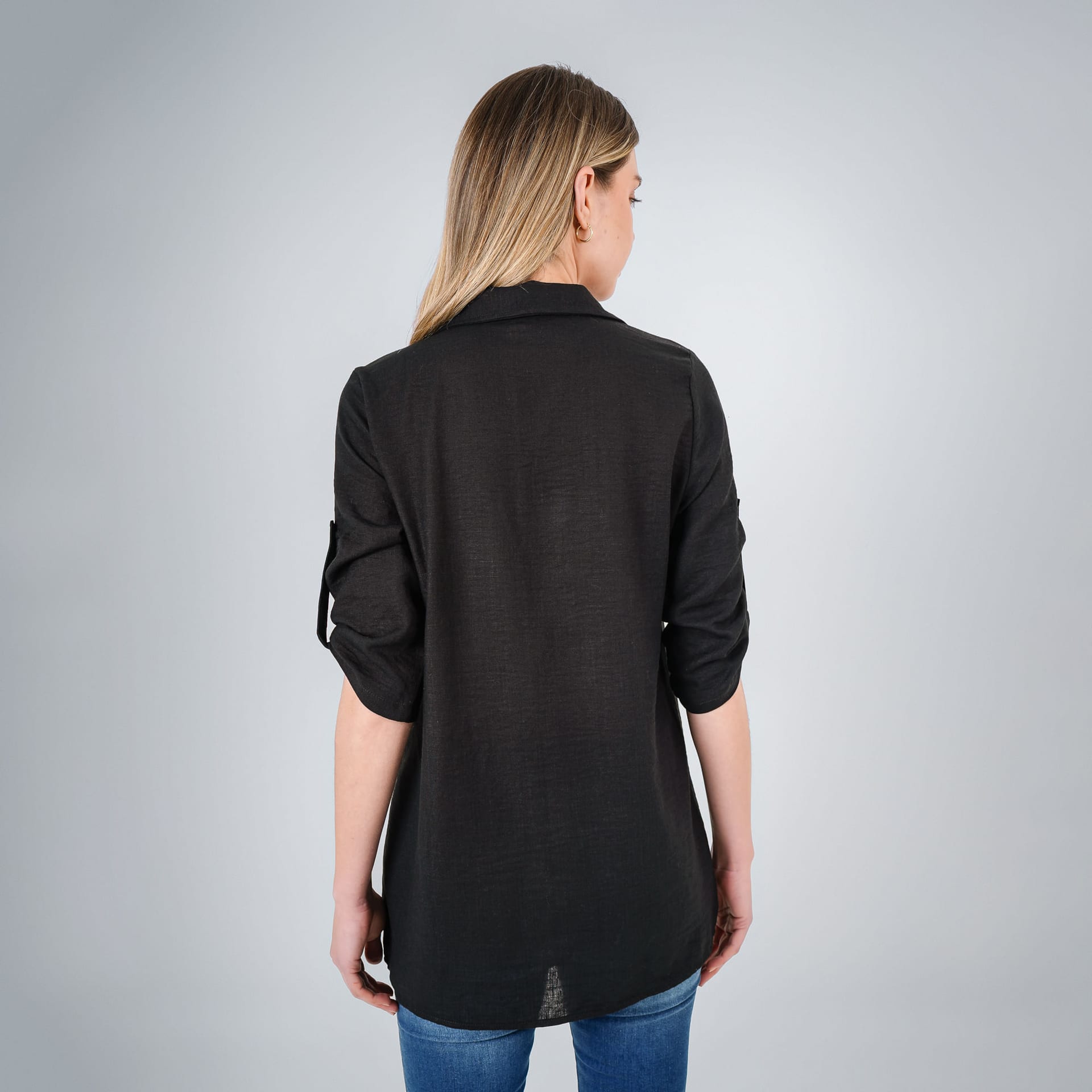 Blusa Cuello Camisero Manga 3/Cuartos - imagen 4