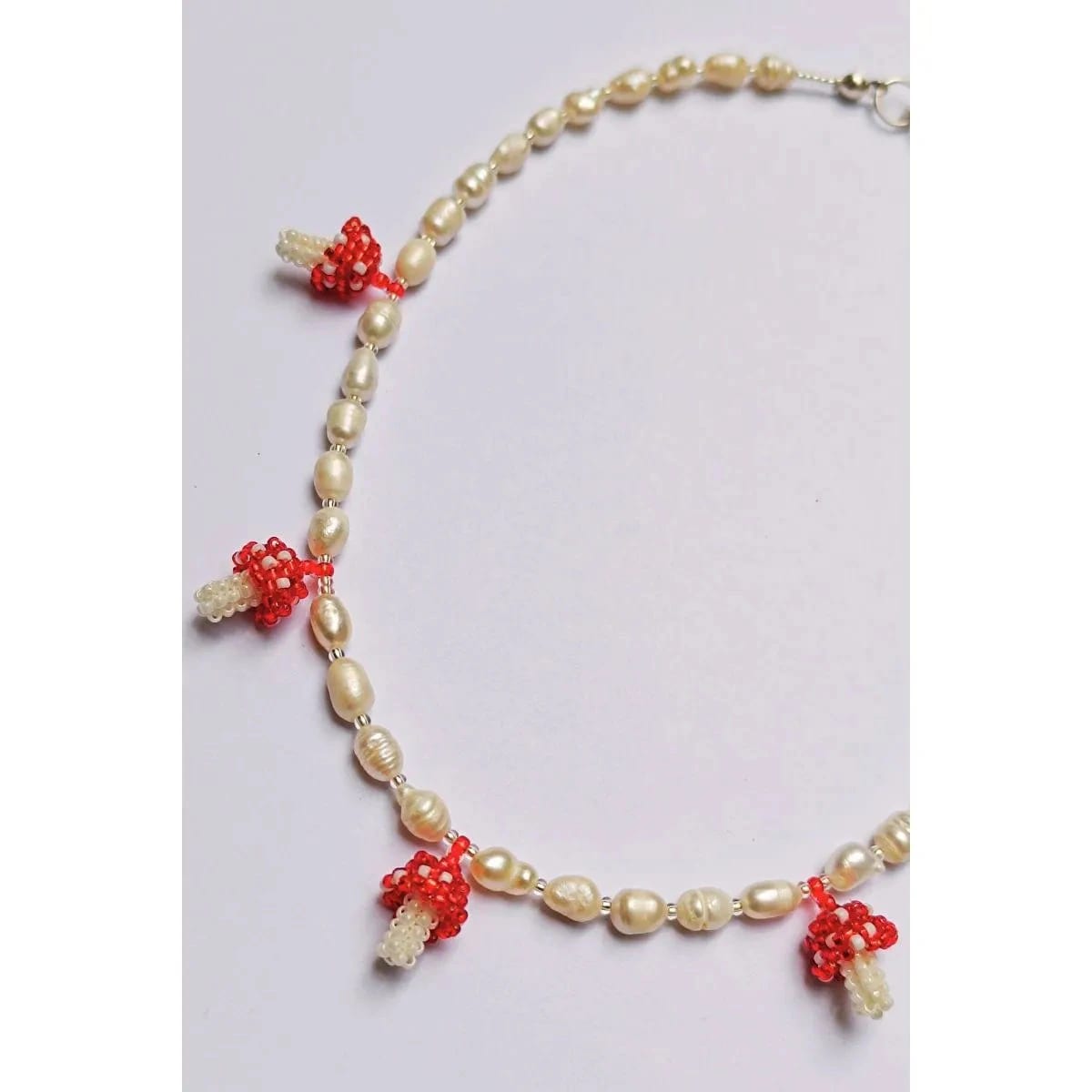 PEARL AND MUSHROOM NECKLACE - imagen 2