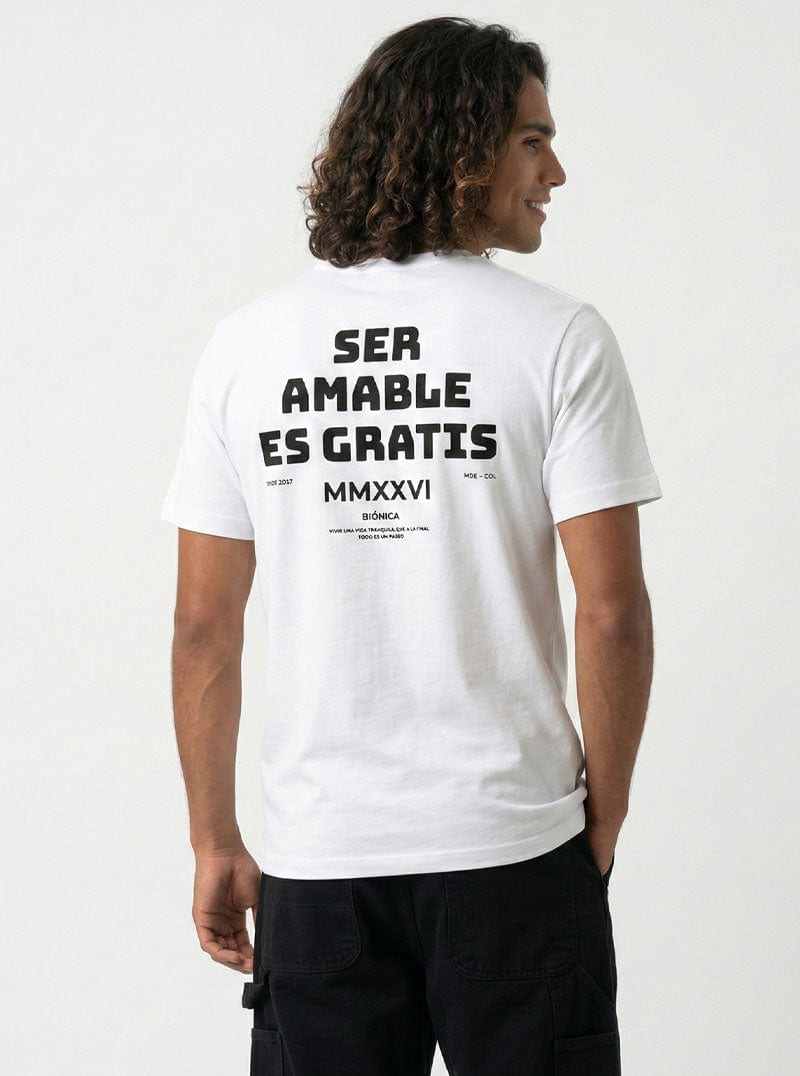 CAMISETA SER AMABLE ES GRATIS - imagen 3