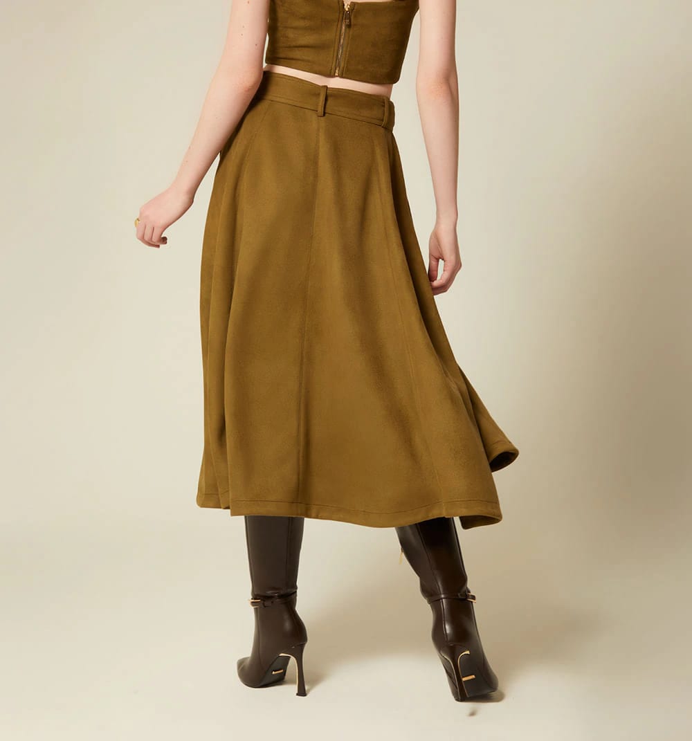 Falda midi con bolsillos - imagen 5