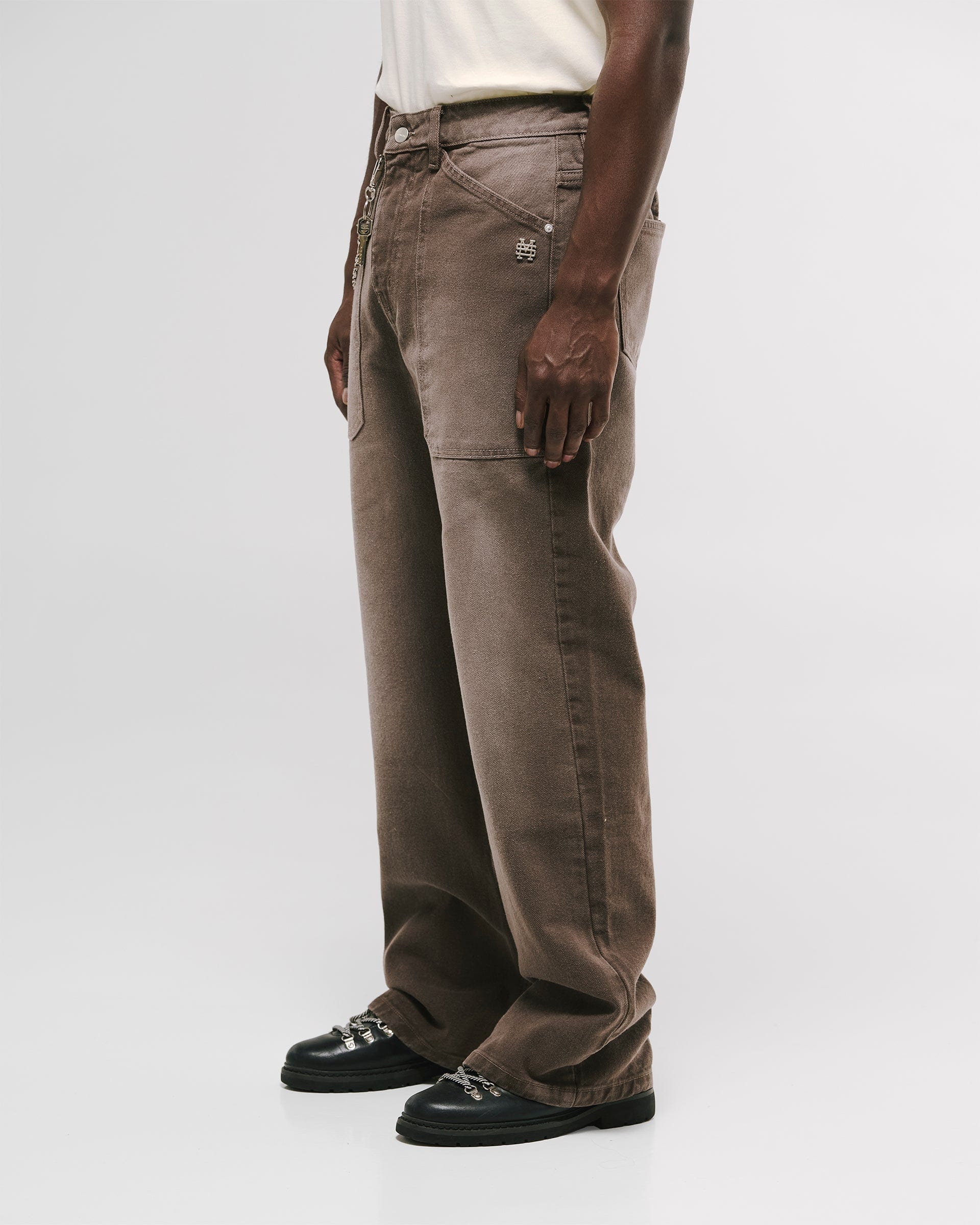 Pocket Straight Pants – Café Desgastado - imagen 3