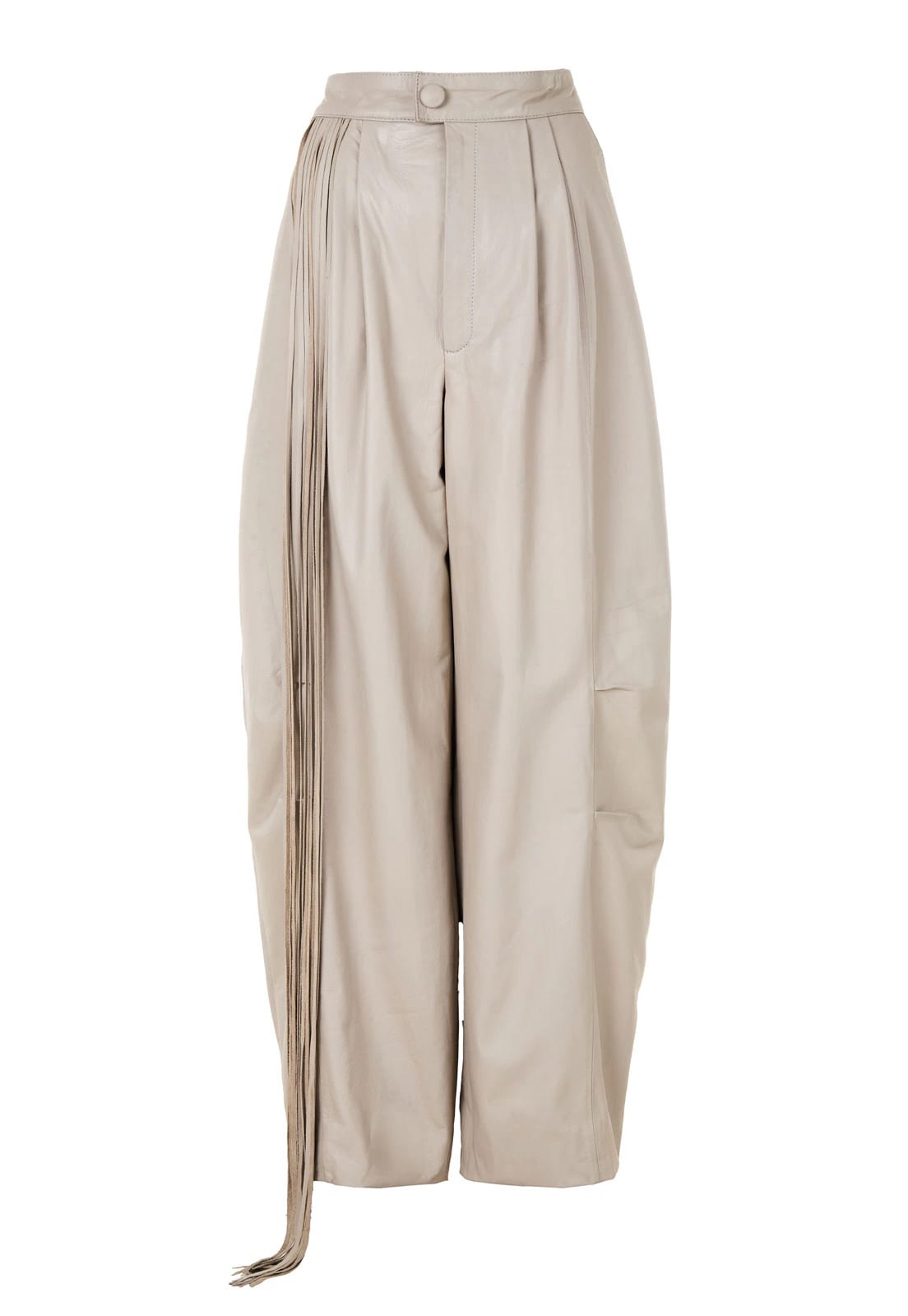 BAGGY LEATHER FRINGE TROUSERS - imagen 1