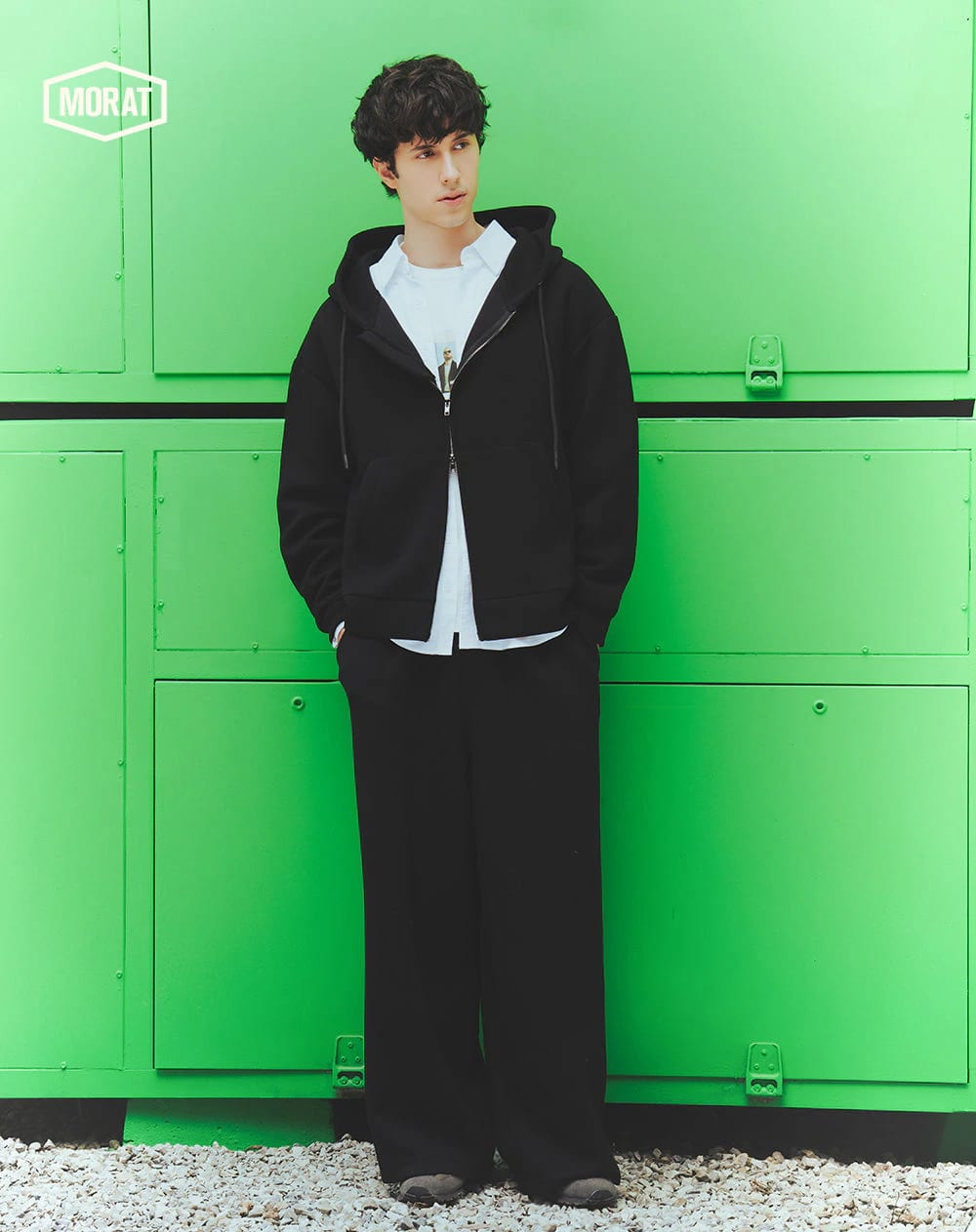 Buzo tipo hoodie negro unisex GEF | MORAT - imagen 7