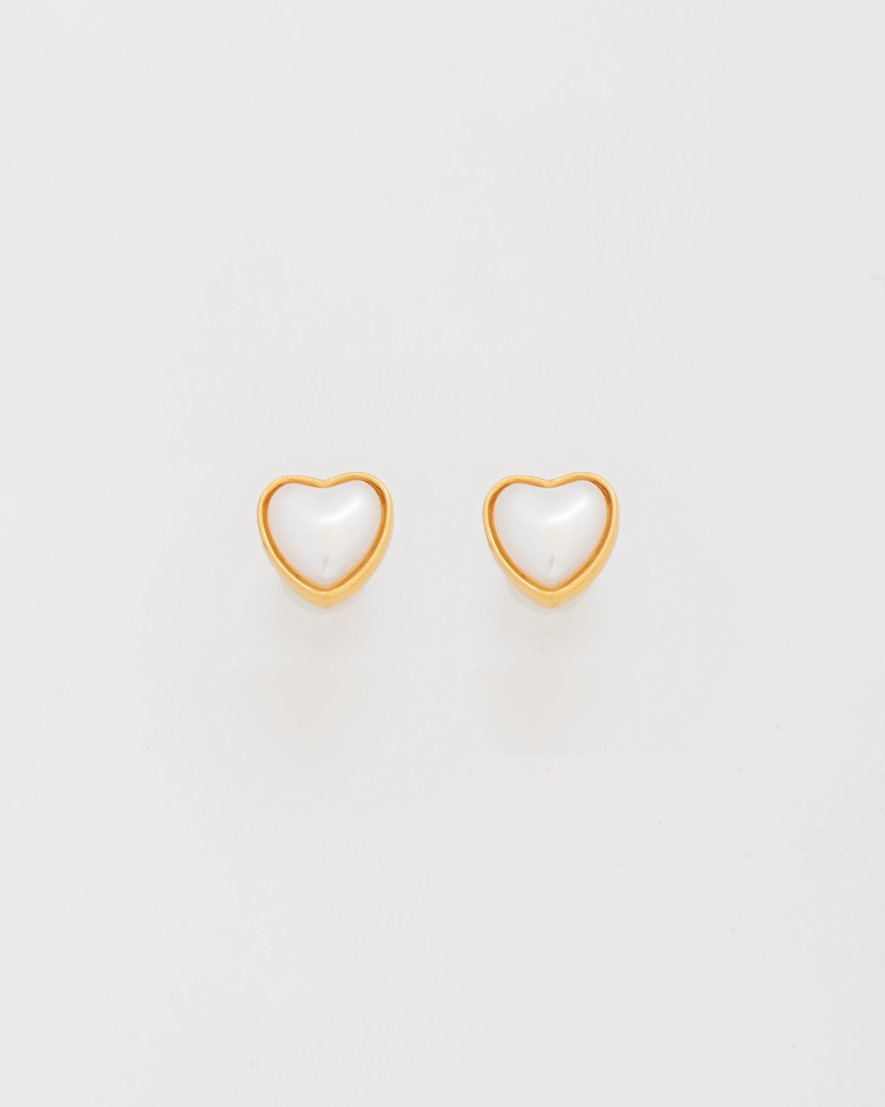 Aretes Mini Corazón Perla - imagen 2