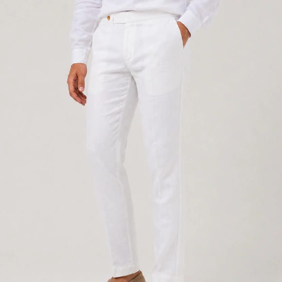 PANTALON CON PRETINA 100% LINO HOMBRE - imagen 6