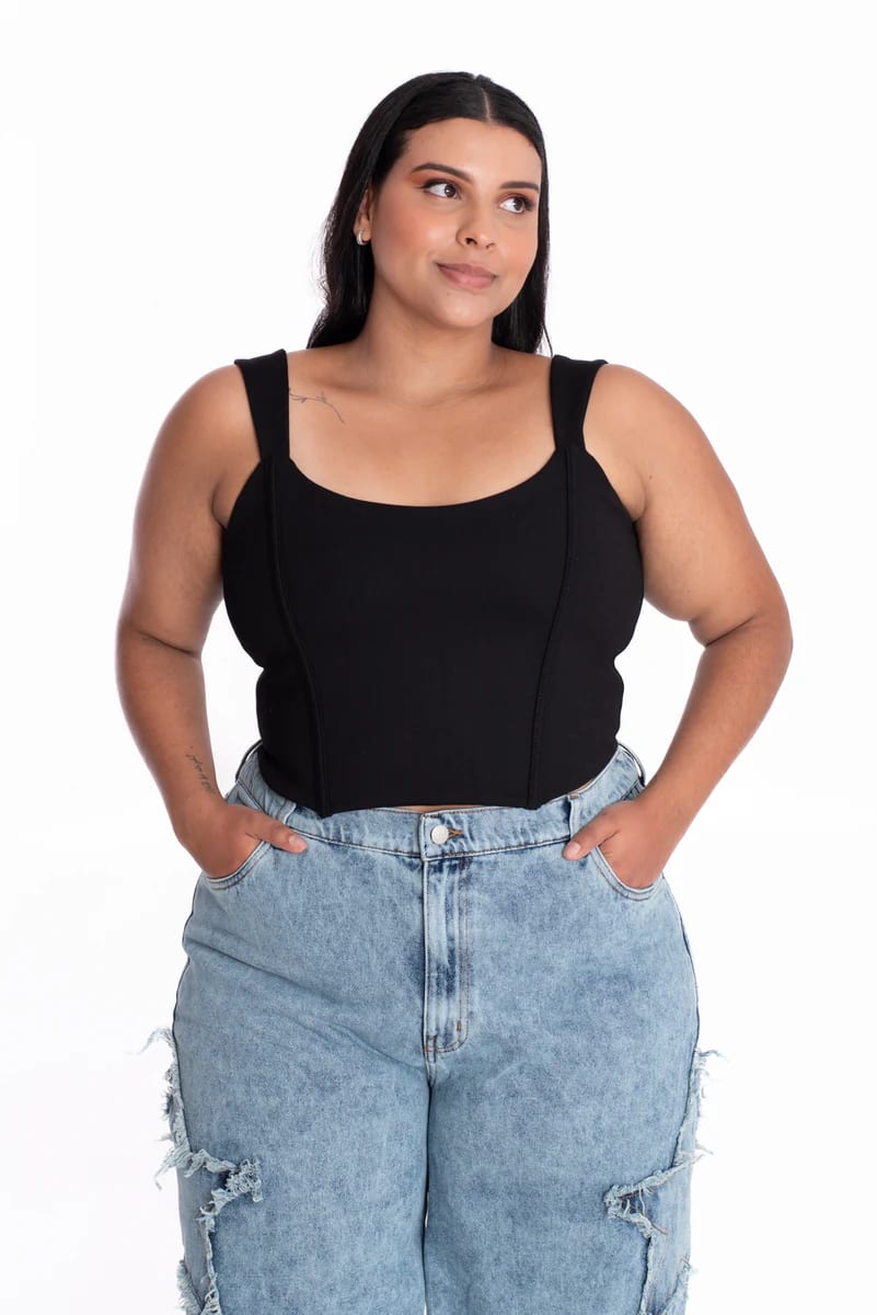 Crop Top Simona Negro - imagen 11