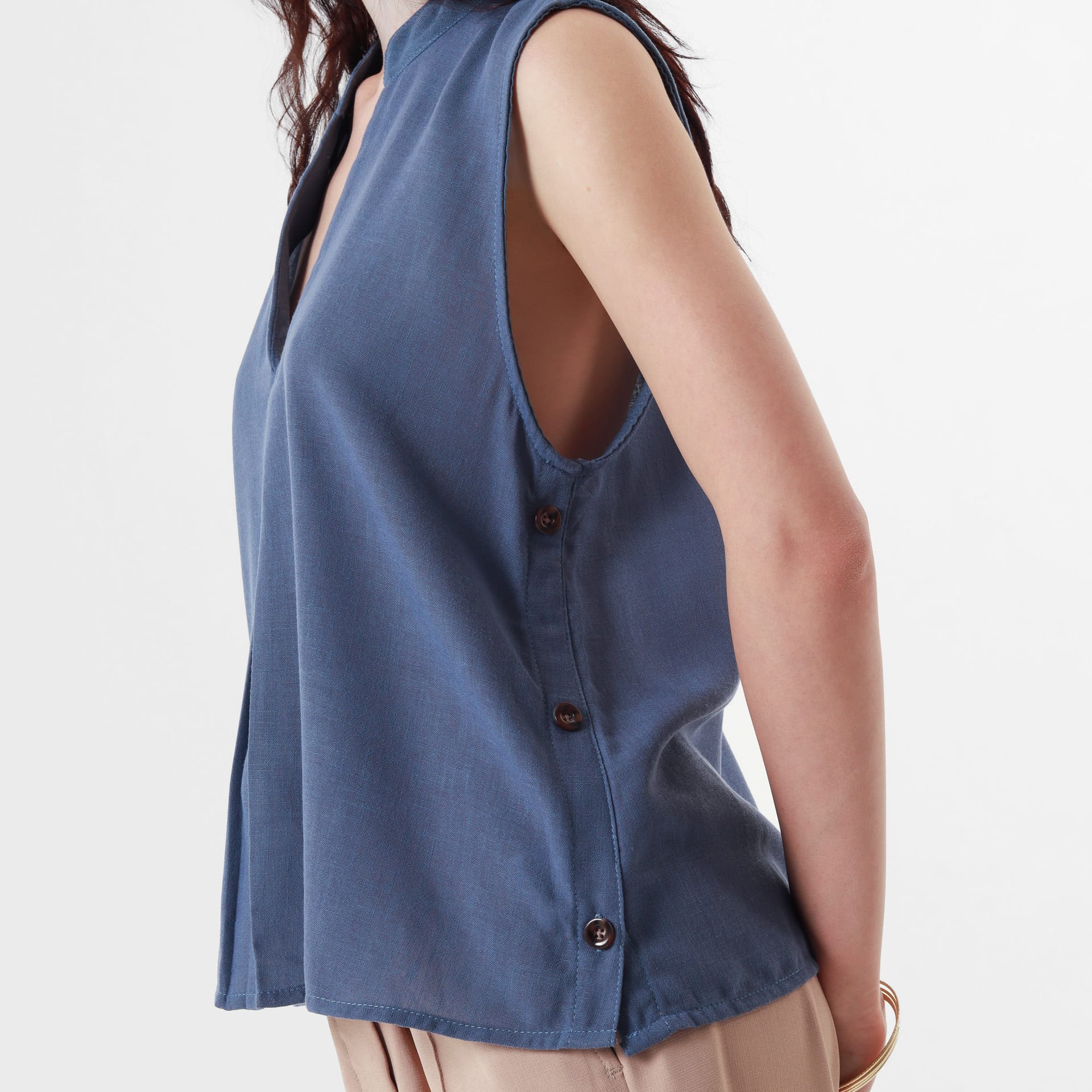 Blusa Cuello Alto Manga Sisa - imagen 3