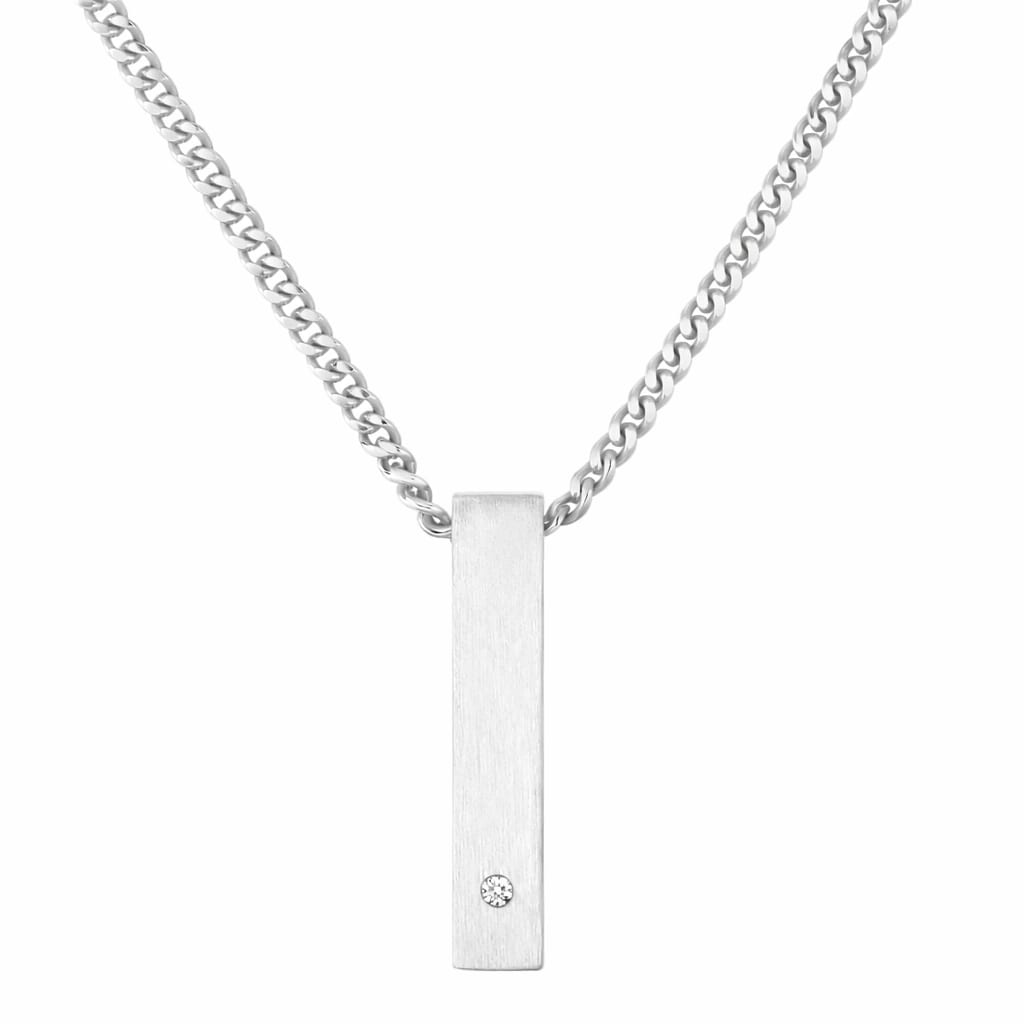 FIFTH AVE NECKLACE | CADENA CON DIJE EN PLATA LEY 925 Y PIEDRA - imagen 1