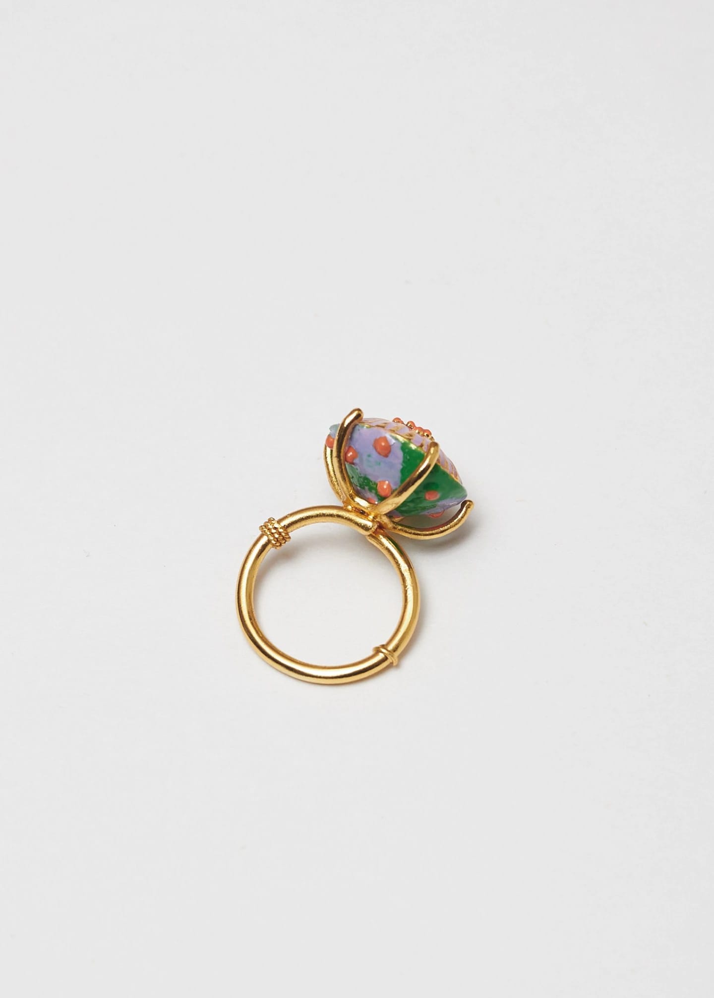 Anillo sombrerito midi verde lila - imagen 3