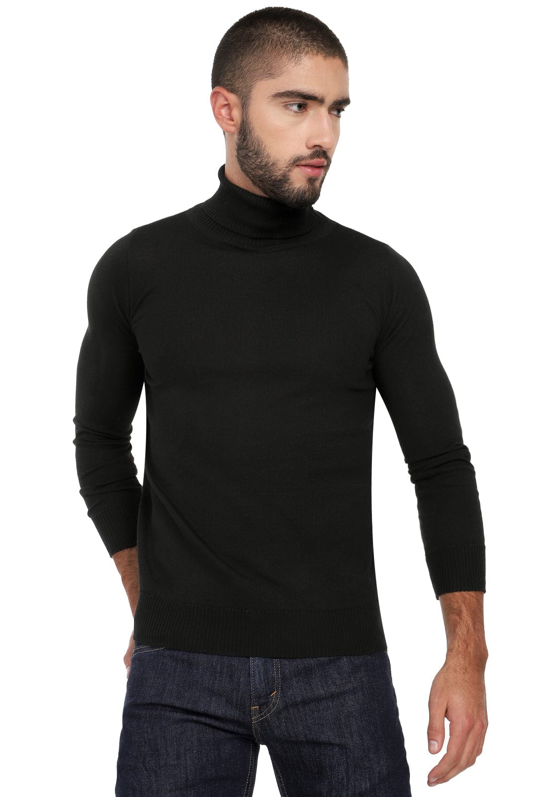 Buzo cuello tortuga negro - imagen 1